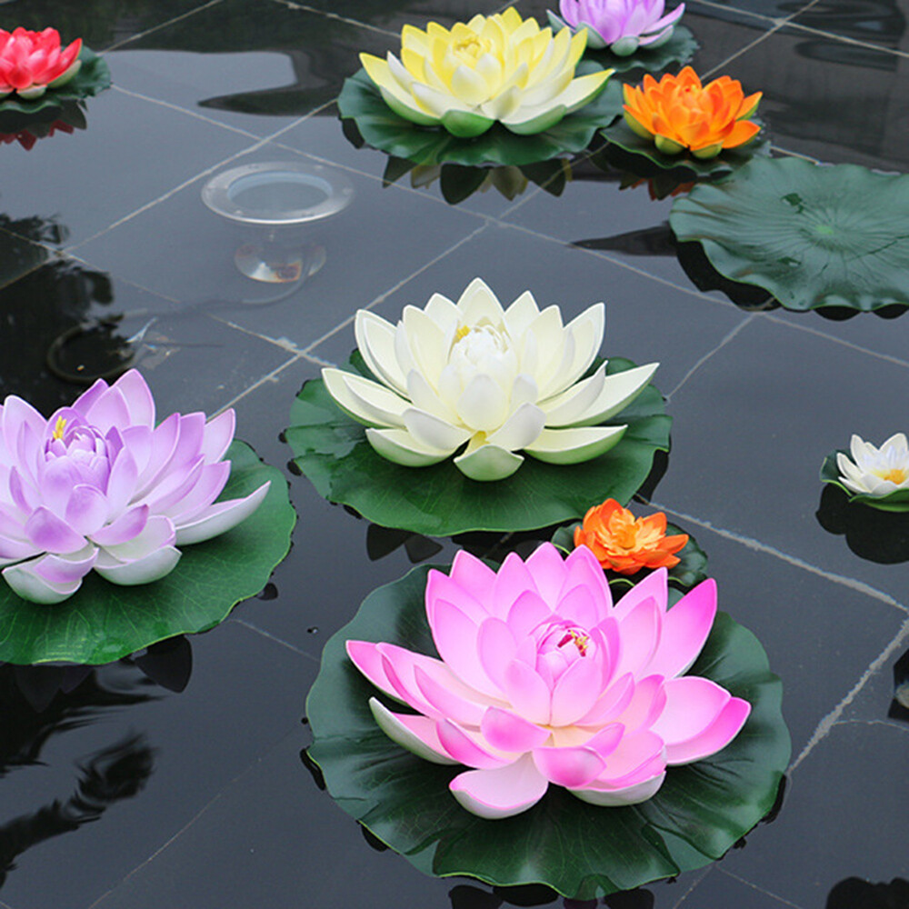 5Pcs Water Lillies Ponds DIY Floral Simulation Artificial Plant Flowers Decor