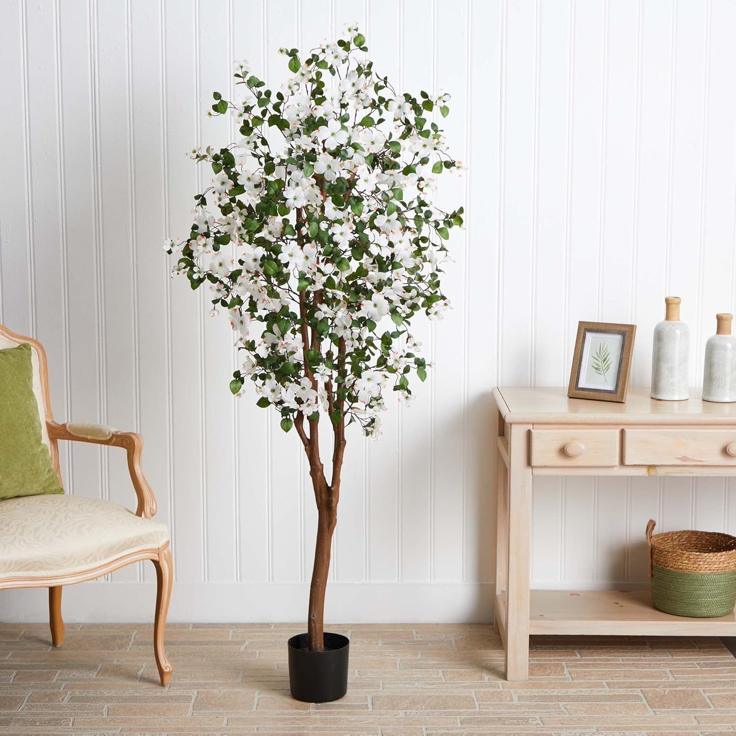 5Ft Dogwood Silk Tree – Lifelike Indoor Decor for Home or Office