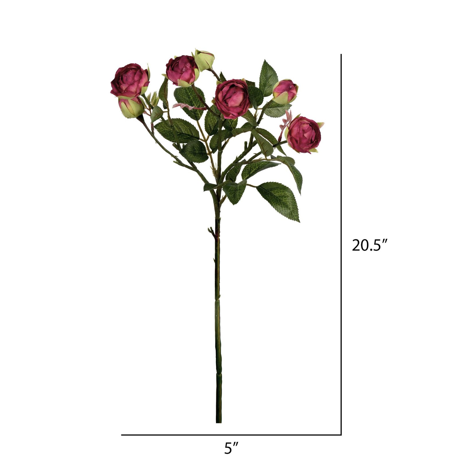 Vickerman 20.5″ Fabric Artificial Tea Rose Spray in Purple (Set of 3)