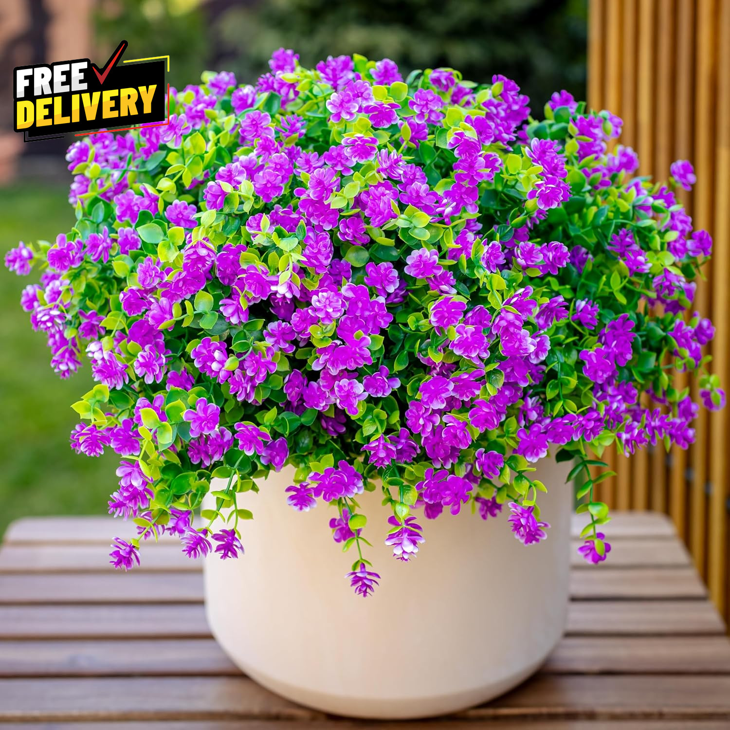 Artificial Flowers for Outdoors UV Resistant 12 PCS Bundles Faux Fake Outdoor..