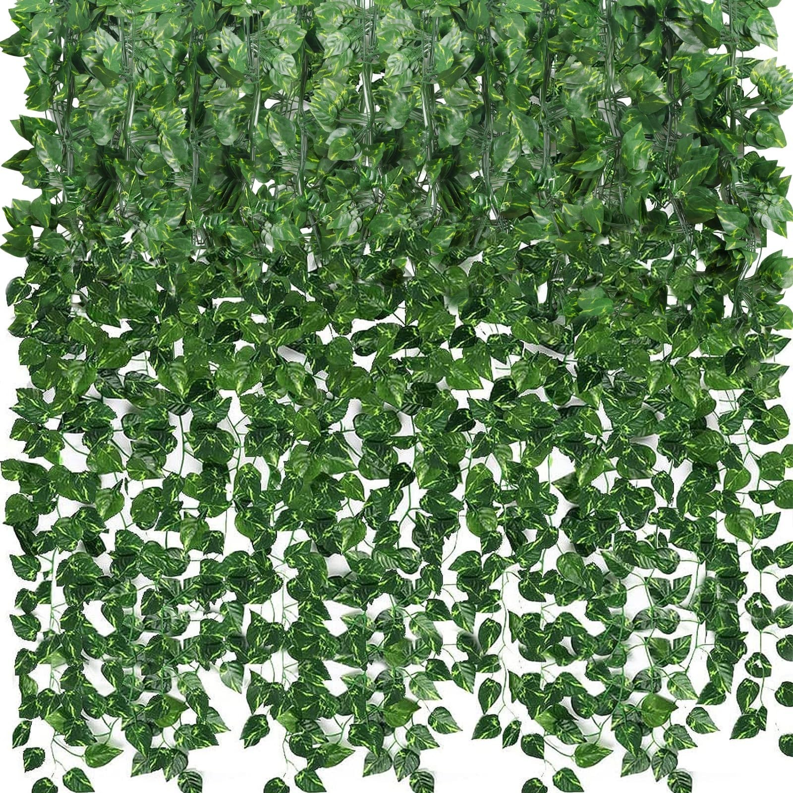 36 Pack 252ft Artificial Ivy Greenery Garland – Fake Vines for Wall Decor, Jungl