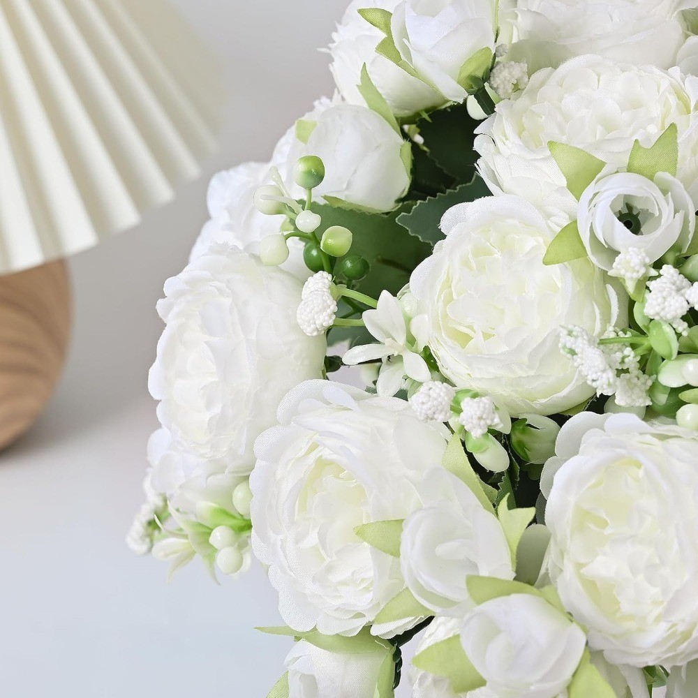 Artificial Peony Flowers 36 Heads Fake Bouquets Party & Celebration Decorations.