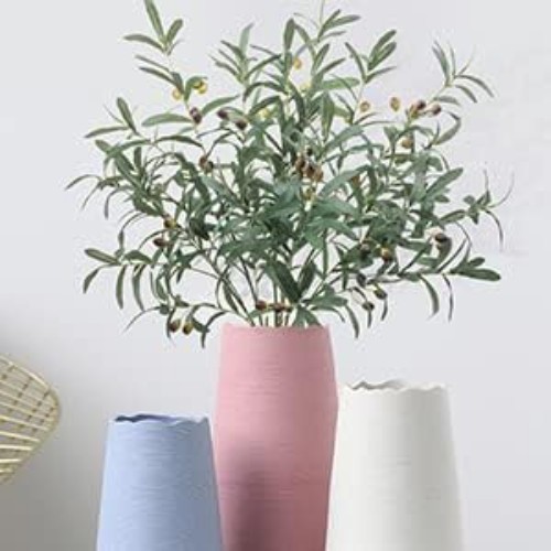 Pack of 6 Realistic Faux Olive Branches – Perfect for Home and Event Decoration