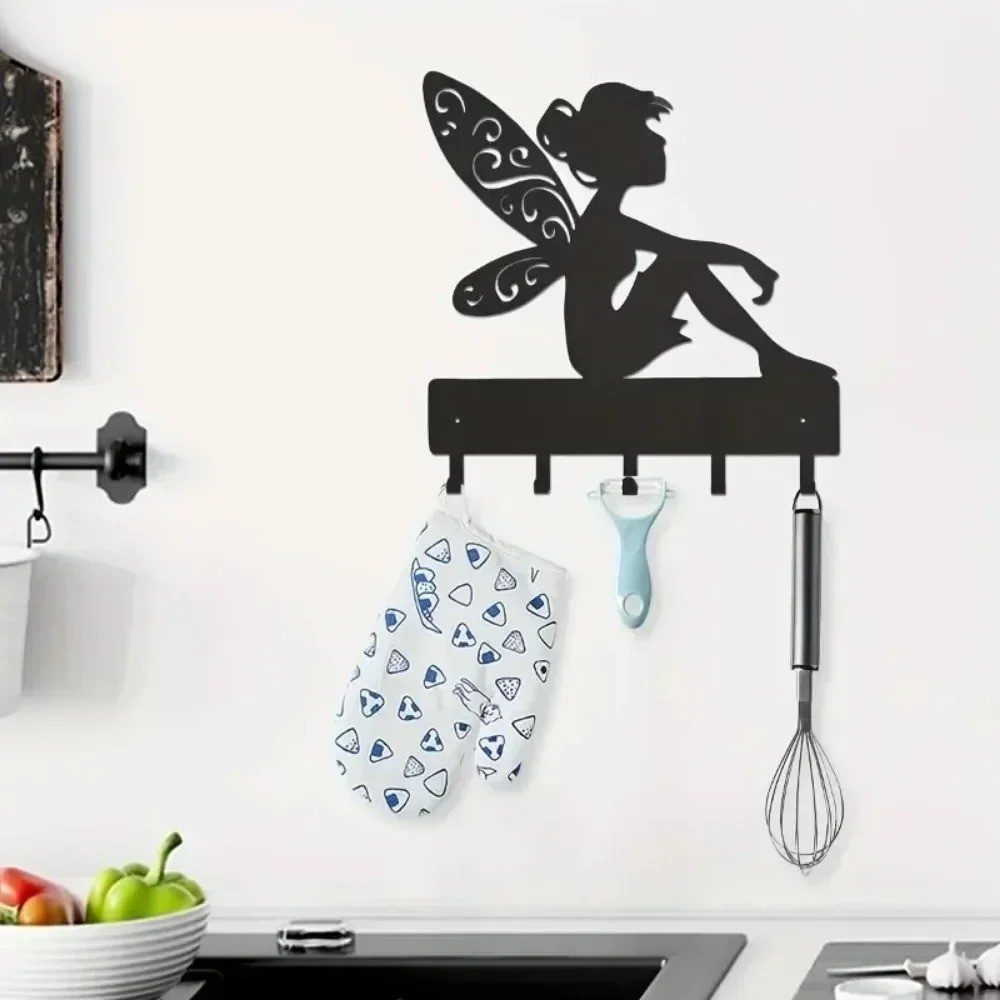 Metal Elf Wall Key Hangers – Multi-Purpose Coat Bag Hook Iron Home Organizer