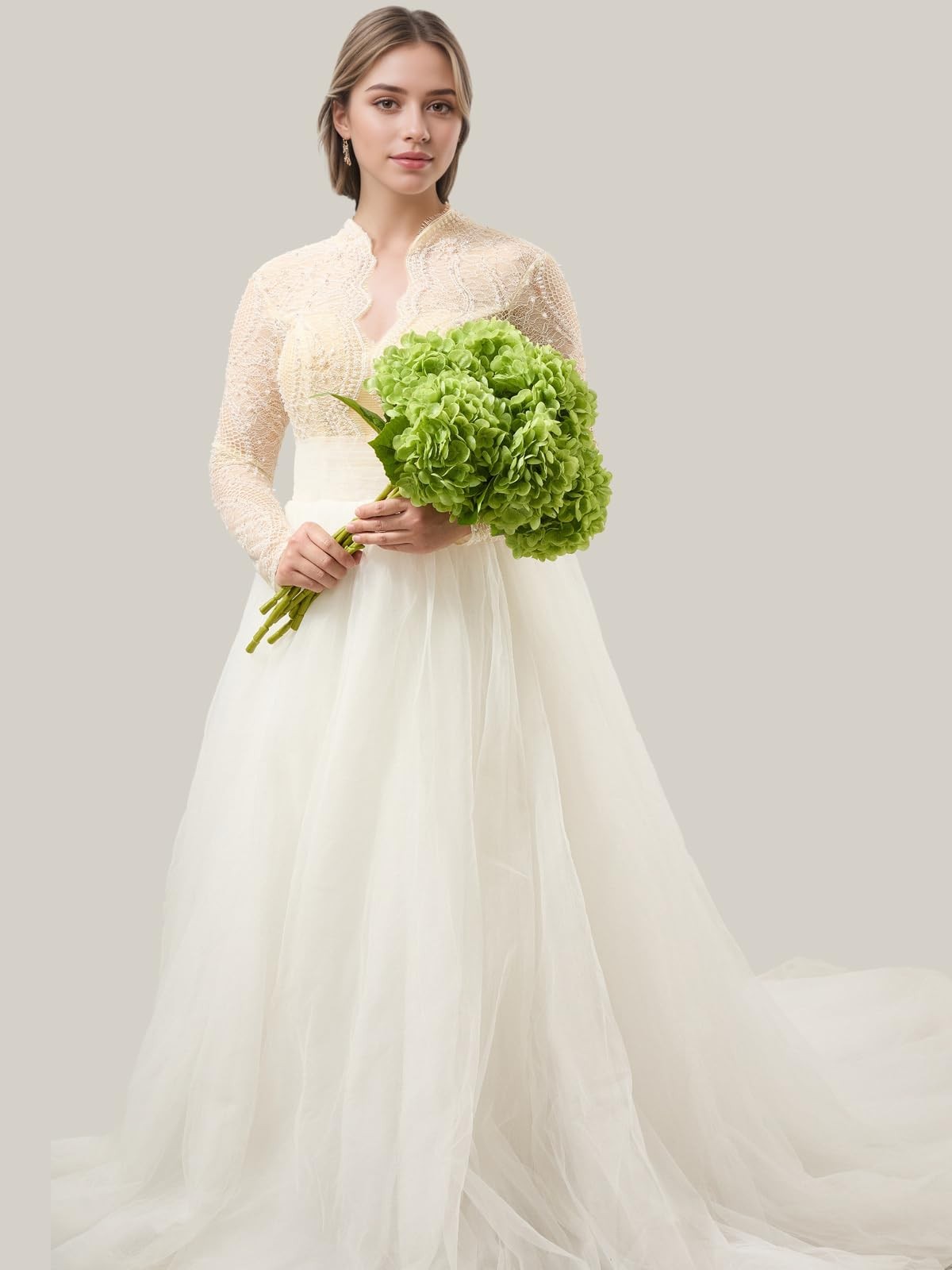 Hortensias artificiales de tacto real de 50 cm con tallo largo Arreglos florales