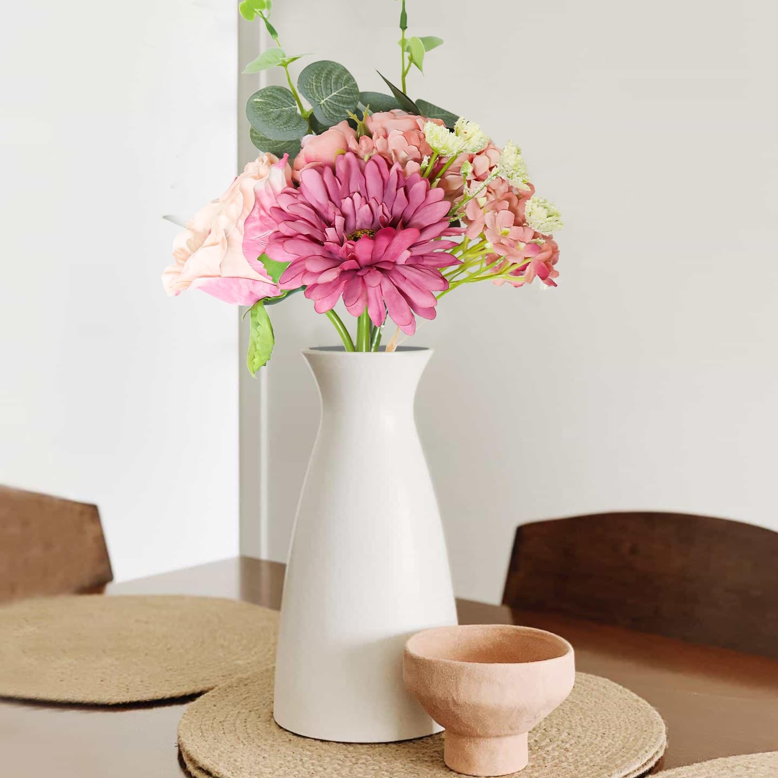 4 PCS Mixed Pink Artificial Peonies Bouquets Fake Flower Wedding Bride Spring