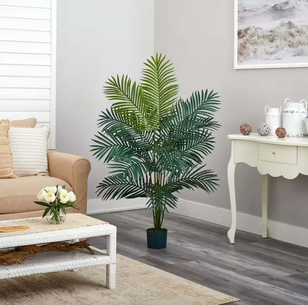 Nearly Natural Paradise Palm Silk Tree Artificial 5 ft. H High-Quality Plastic