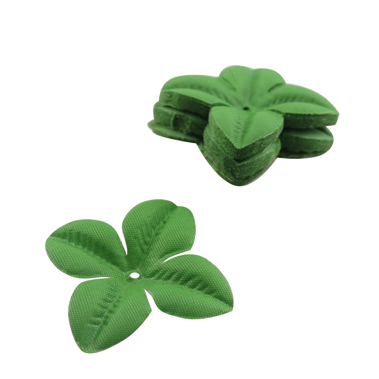 250PCS Realistic Artificial Four Leaf Clover Silk Fabric Green Leaves 1.57in …