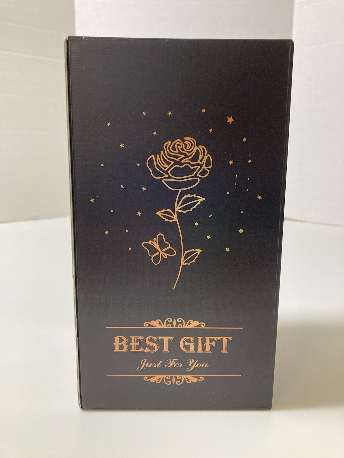 Lighted Flower & Butterfly Display Best Gift For You LED Glass Dome Red Rose New