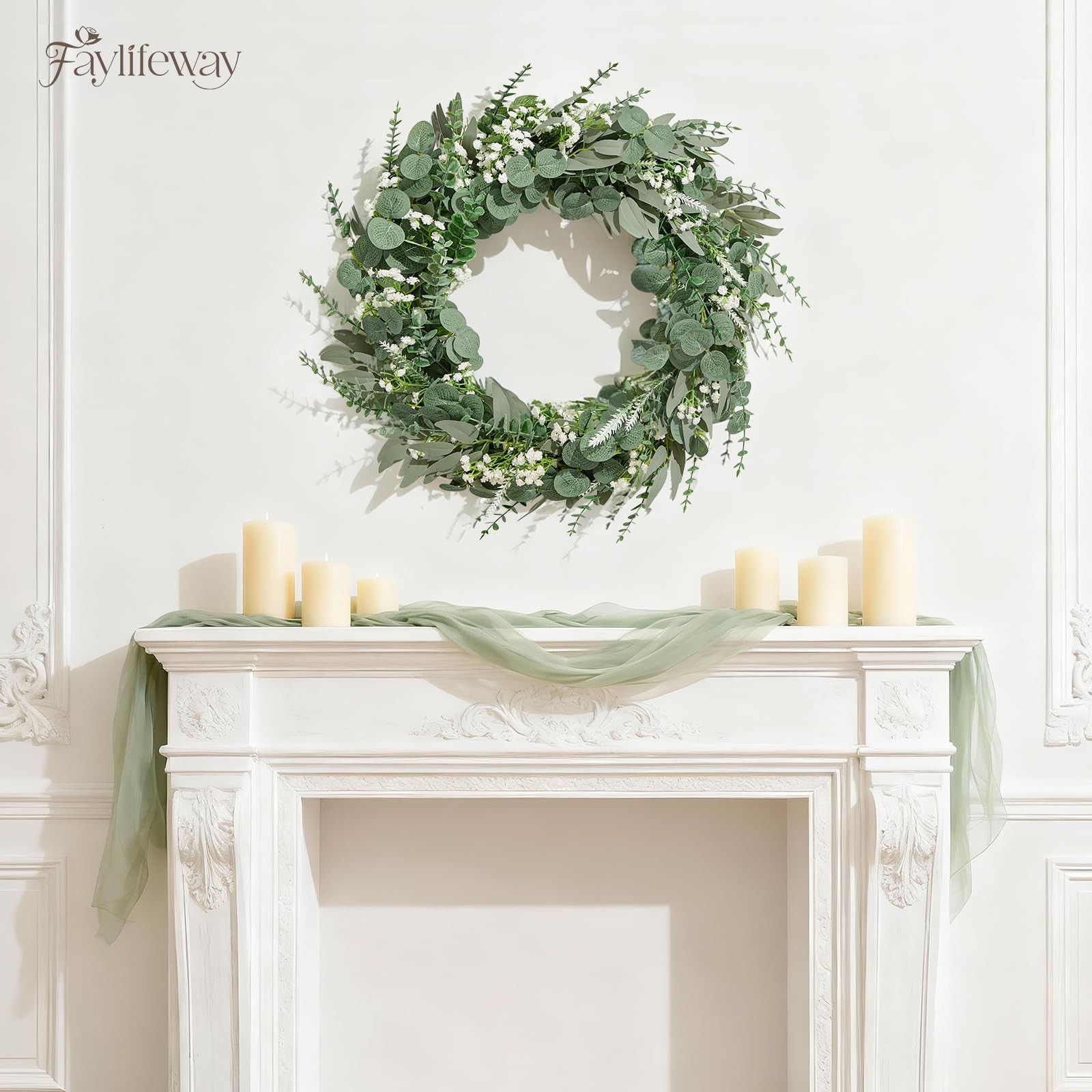 Faylifeway 150Pcs 5 Kind Mixed Greenery Eucalyptus Stems Bulk for Wedding Dec…