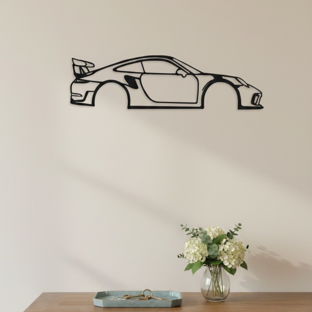 Sporty Car Metal Wall Art – Kid-Friendly Boys Girls Classroom Durable Decor
