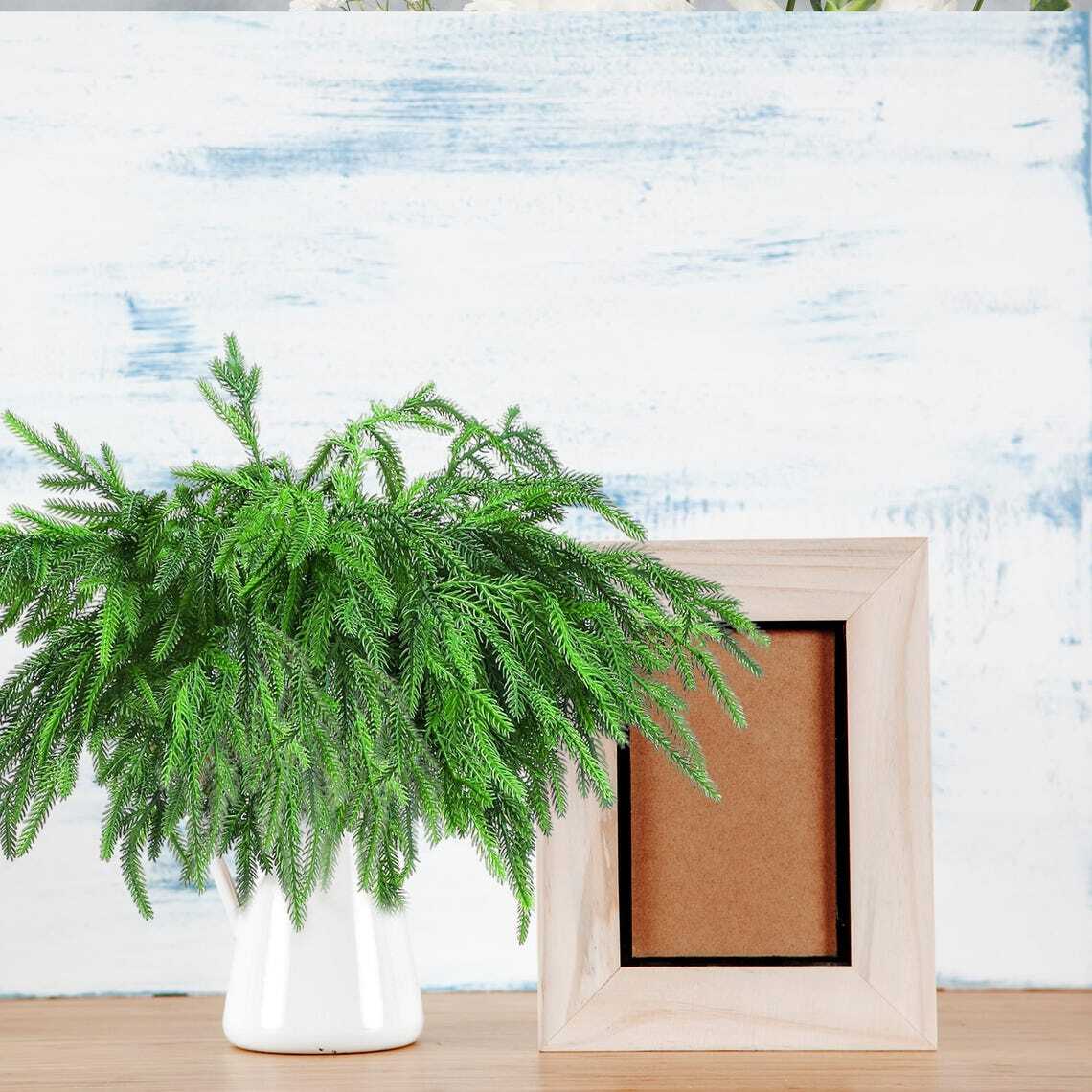 Christmas Norfolk Pine Branches 12 Pcs Artificial Xmas Branches DIY Crafts Decor