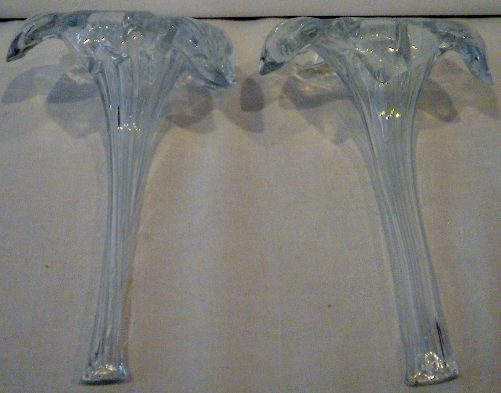 7-1/4” Glass Lily Flower Decoration – Set of 2