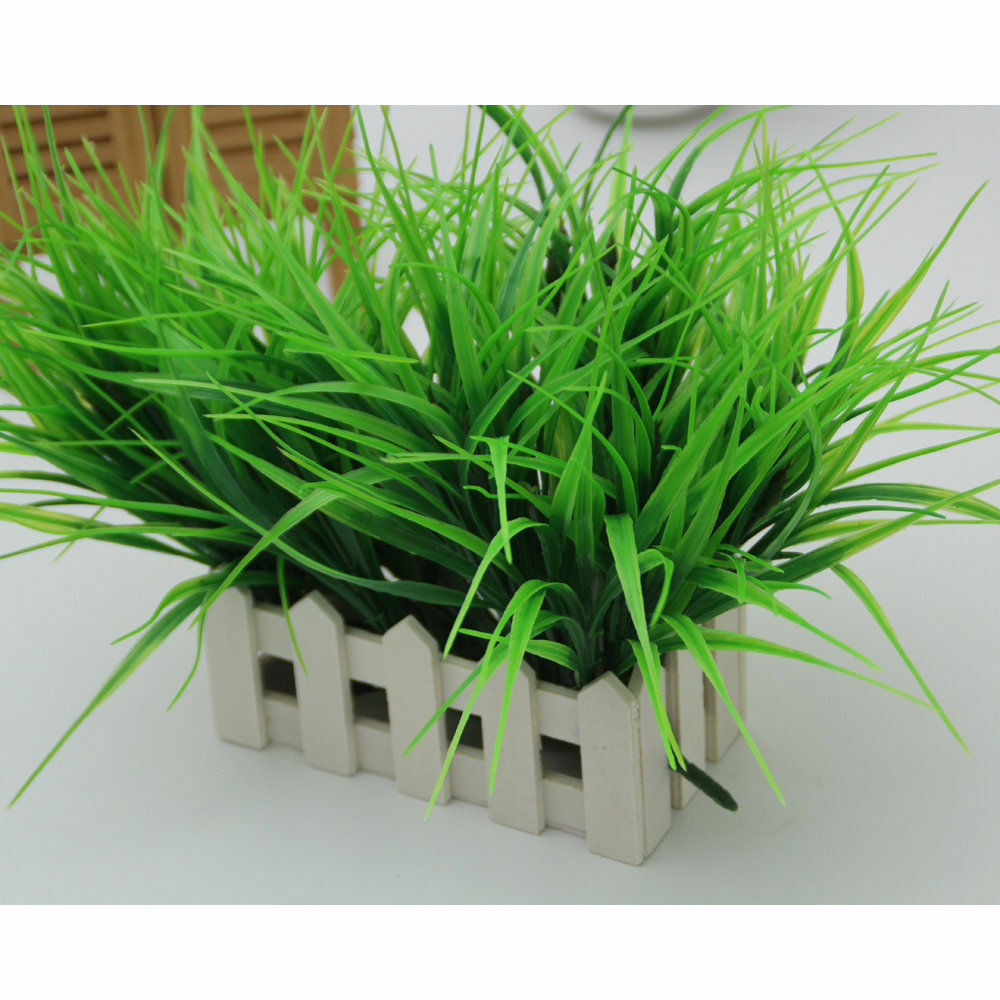 Artificia Plastic Green Grass Plant Flowers Office Home Garden Decoration Decor