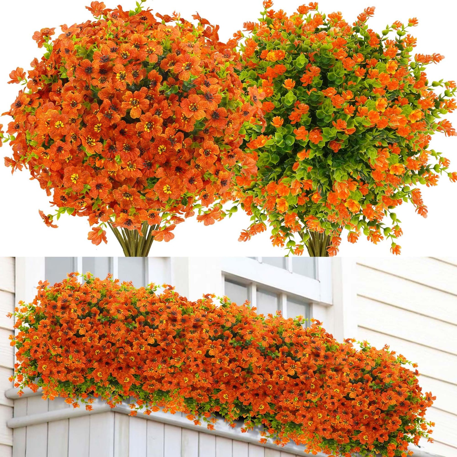 16 Bundles Artificial Mums for Outdoors Garden Home Decoration Fake Mums Deco…