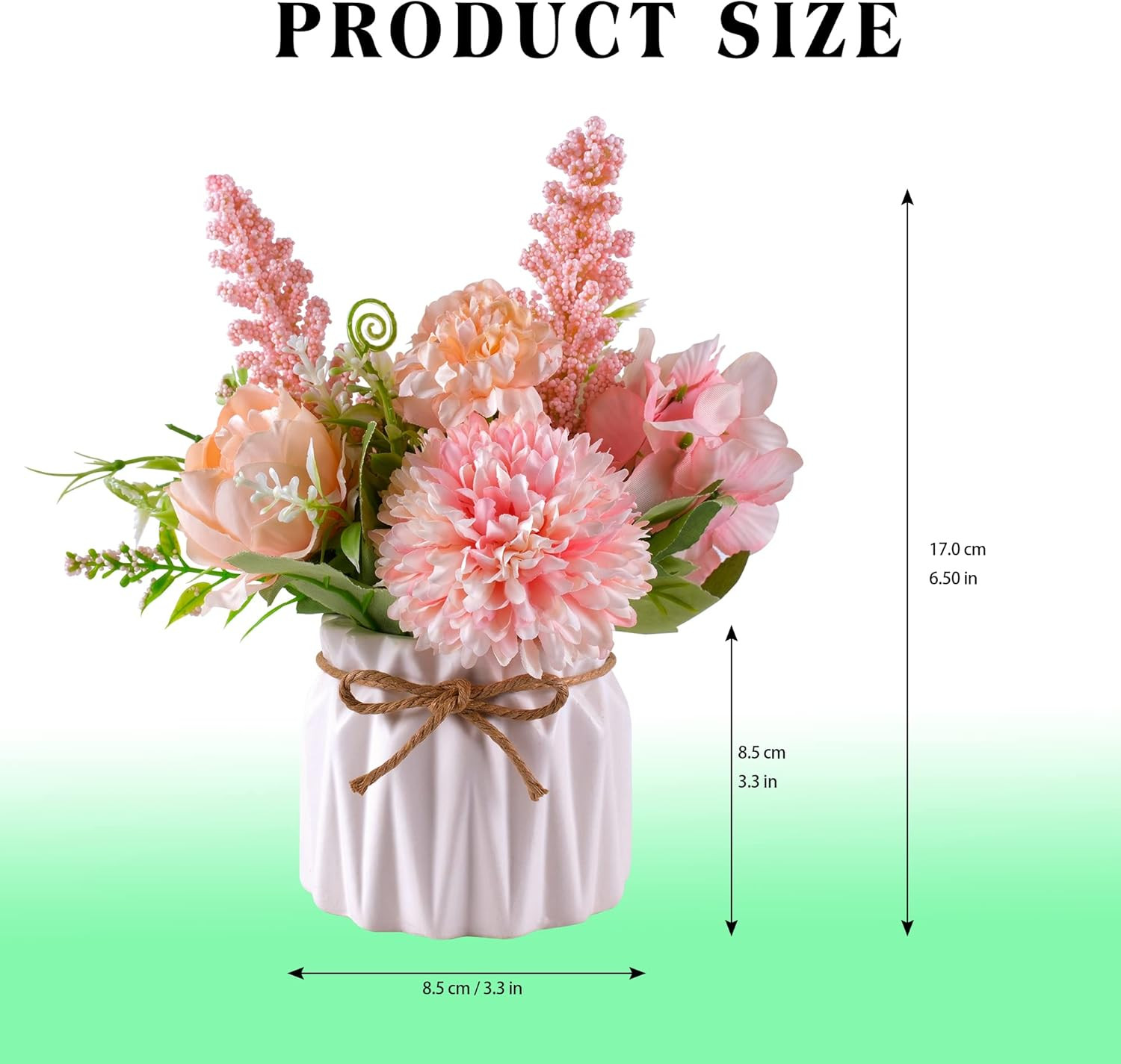 Artificial Potted Flower Pink Desktop Decoration Indoor for Home and Office | Sm