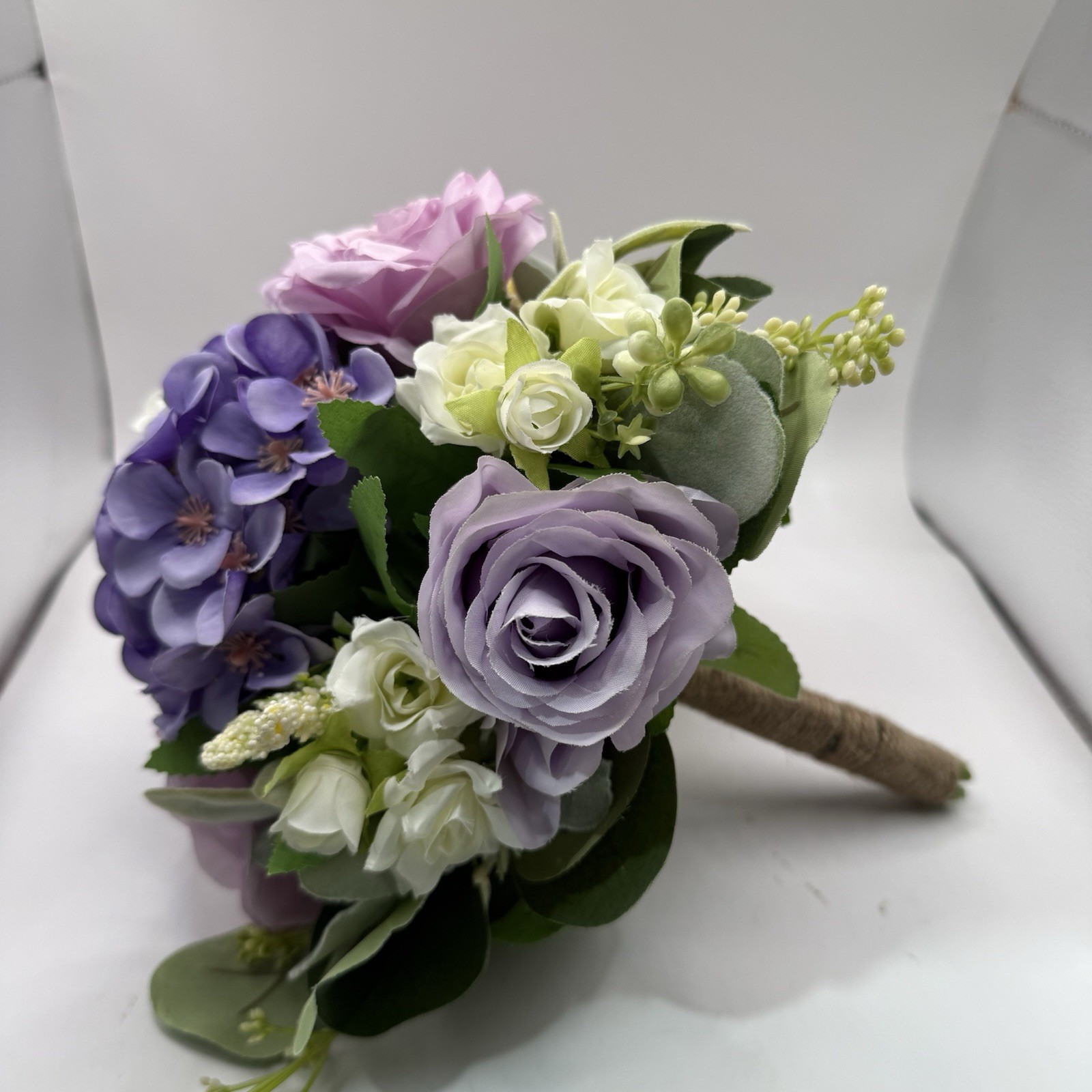 Wedding Bouquet Bride Bridal Bridesmaid Centerpiece Artificial Flowers Lilac