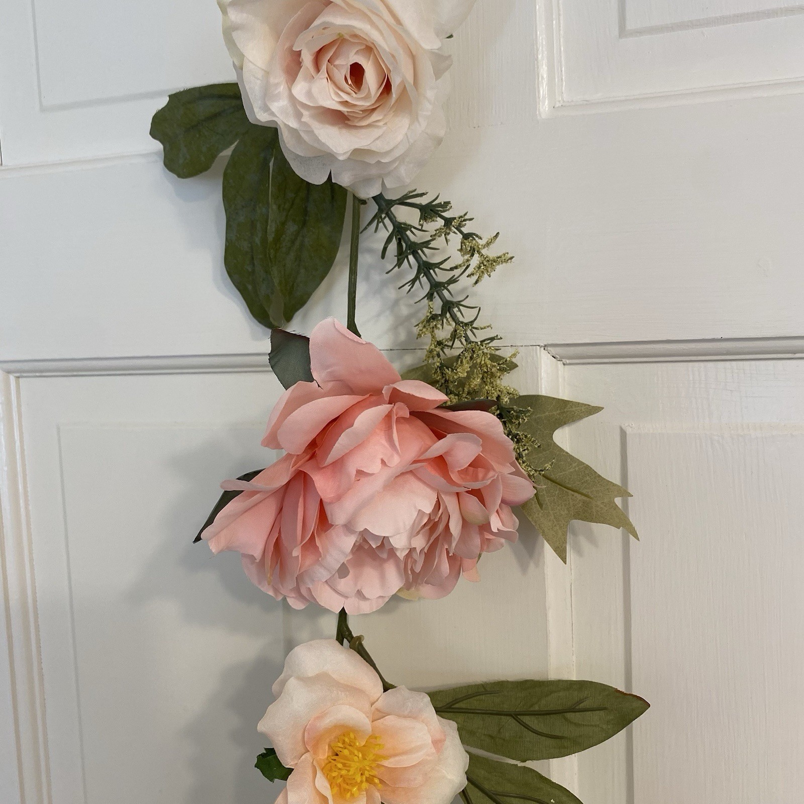 2 Artificial Pink Peony & Rose 6Ft Garland Shower Party Arch Table Runner Flower