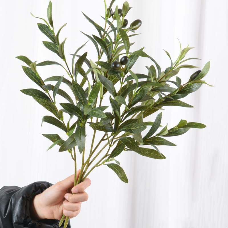 Pcs Artificial Olive Branches for Vases 19 Inch Faux Olive Branch Stems 4