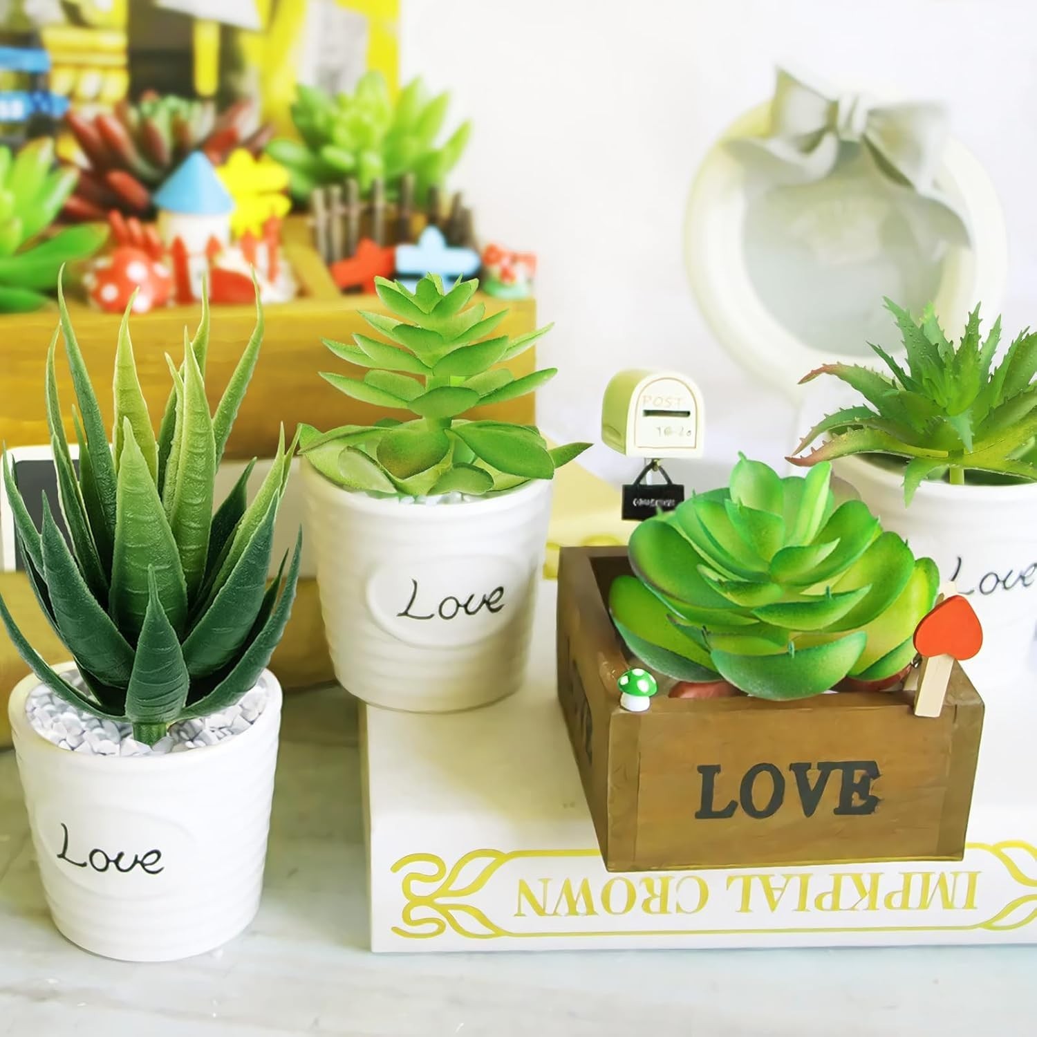 Fake Succulents Unpotted Realistic Plants Mini Artificial Succulent Plants