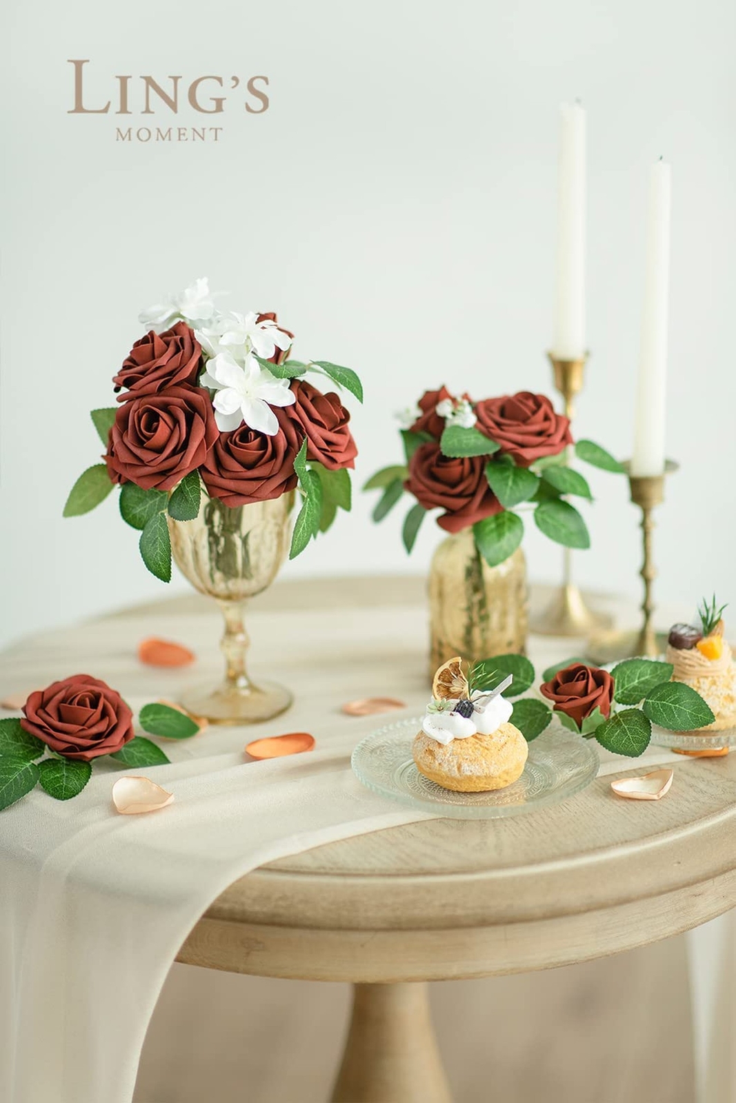 Ling’s Moment Burnt Orange & Terracotta Artificial Flowers