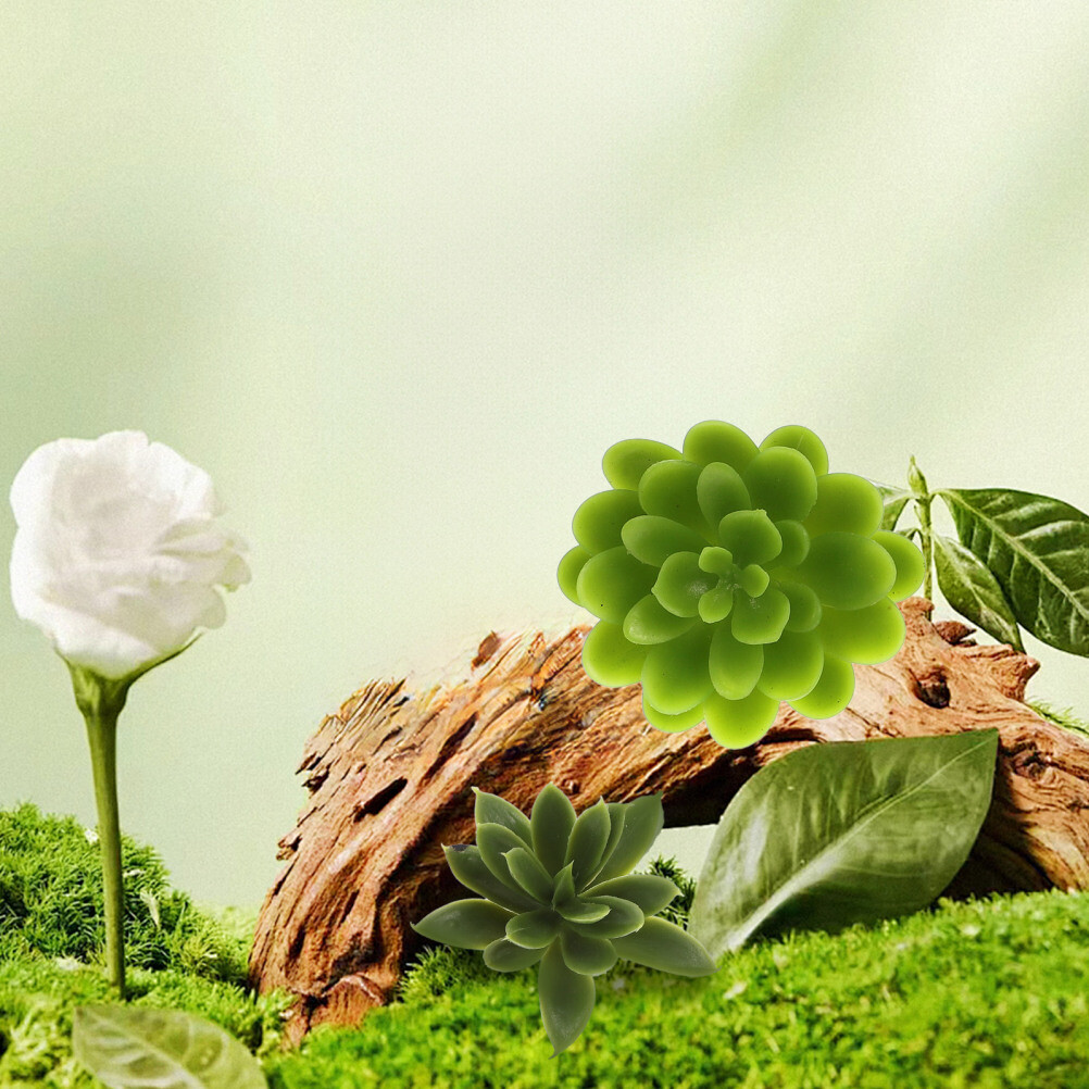 3 PCS Simulated Succulent Snow Decoration Small Plants Succulents Picks
