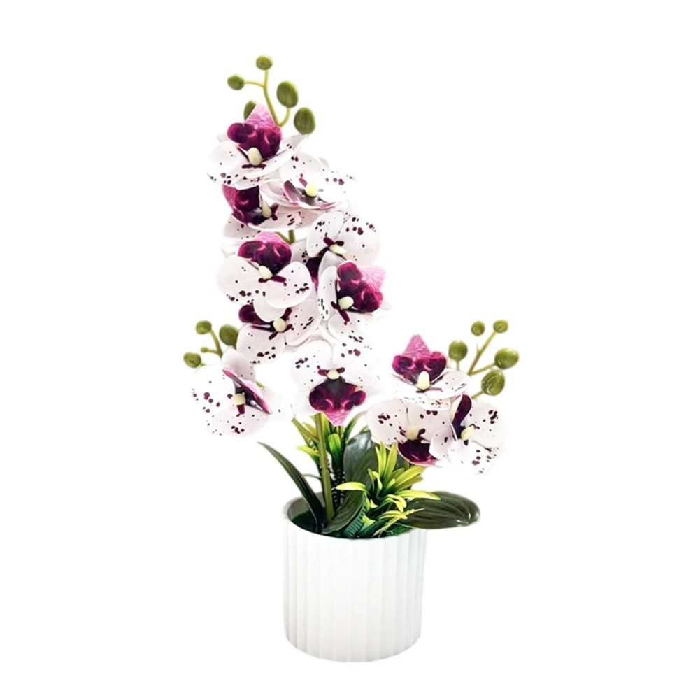Artificial Orchid Potted Plant for Wedding Decor and For Home Use 33x8x7cm