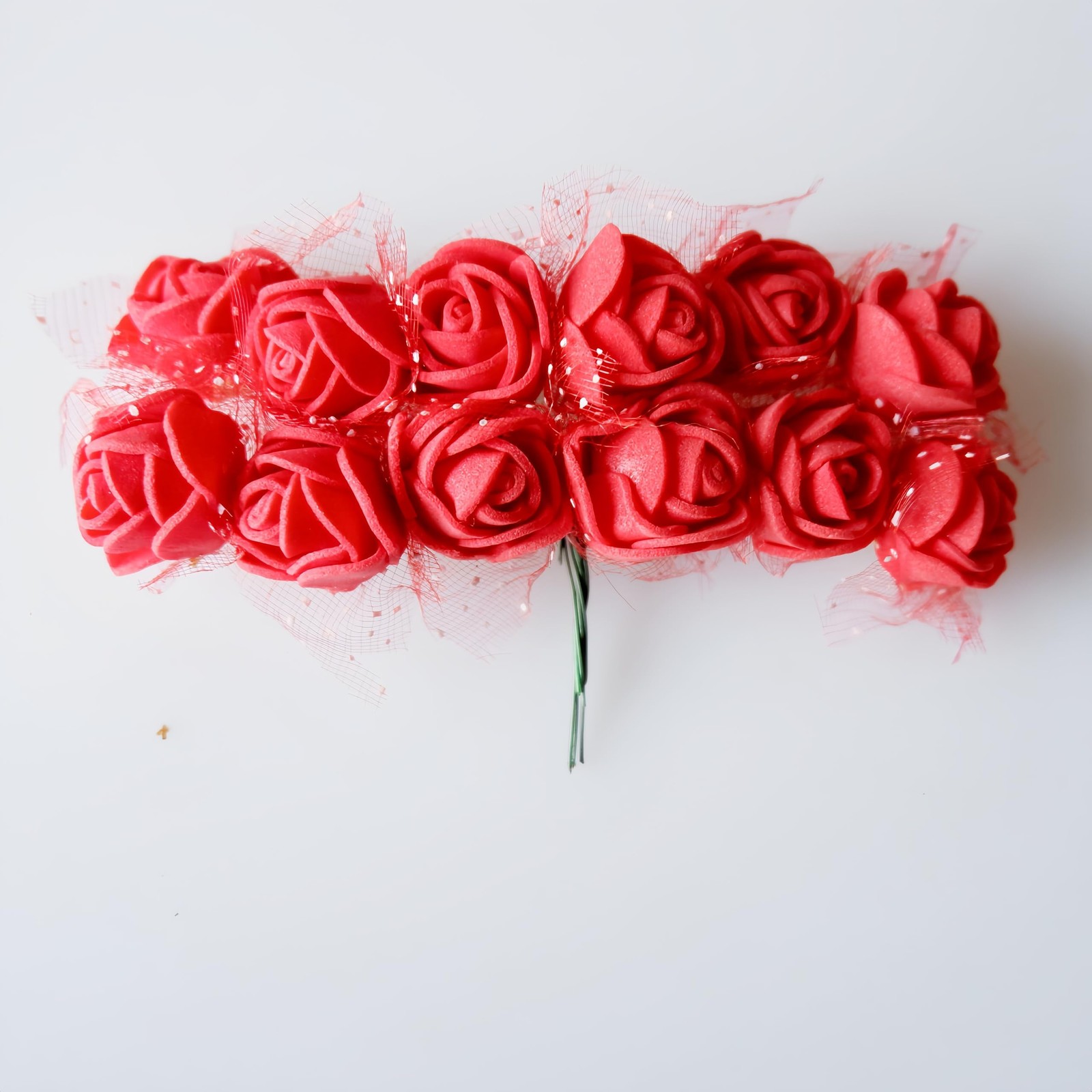 Mini Foam Roses Artificial Flowers Bulk 144 PCS Red Small Head Craft Decor