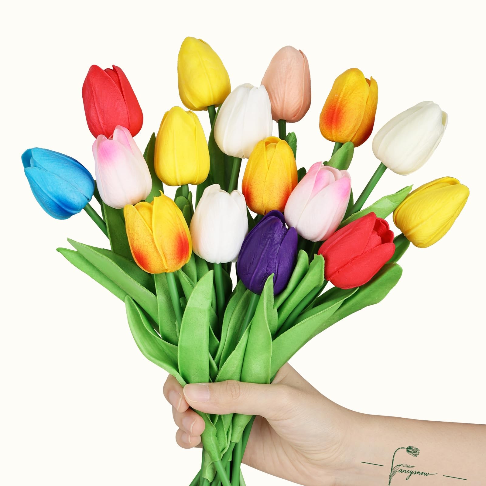 16Pcs Tulips Artificial Flowers