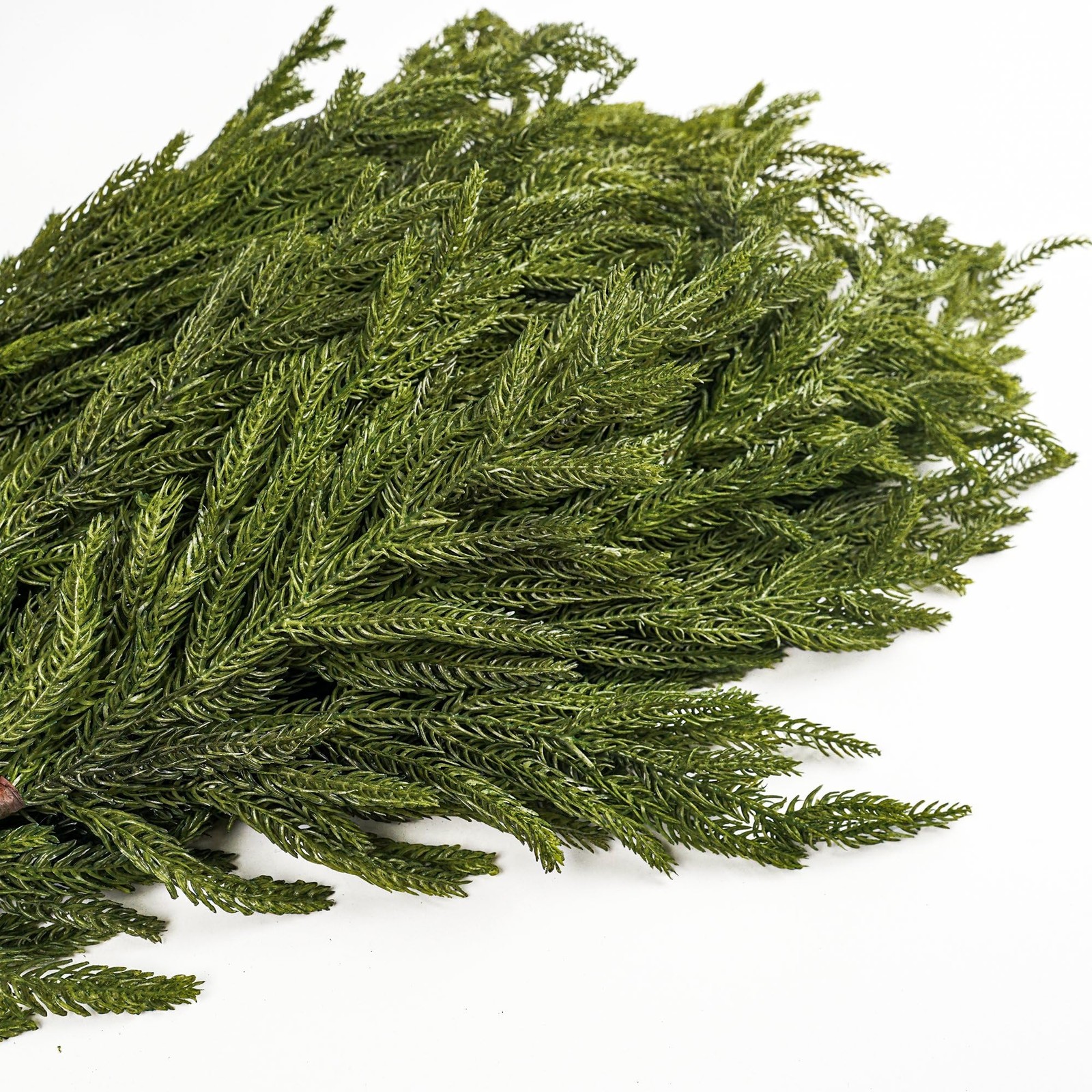 Norfolk Pine Stems 35.8″ / 91cm, 6 Pcs Christmas Pine Branches, Real Touch Gr…
