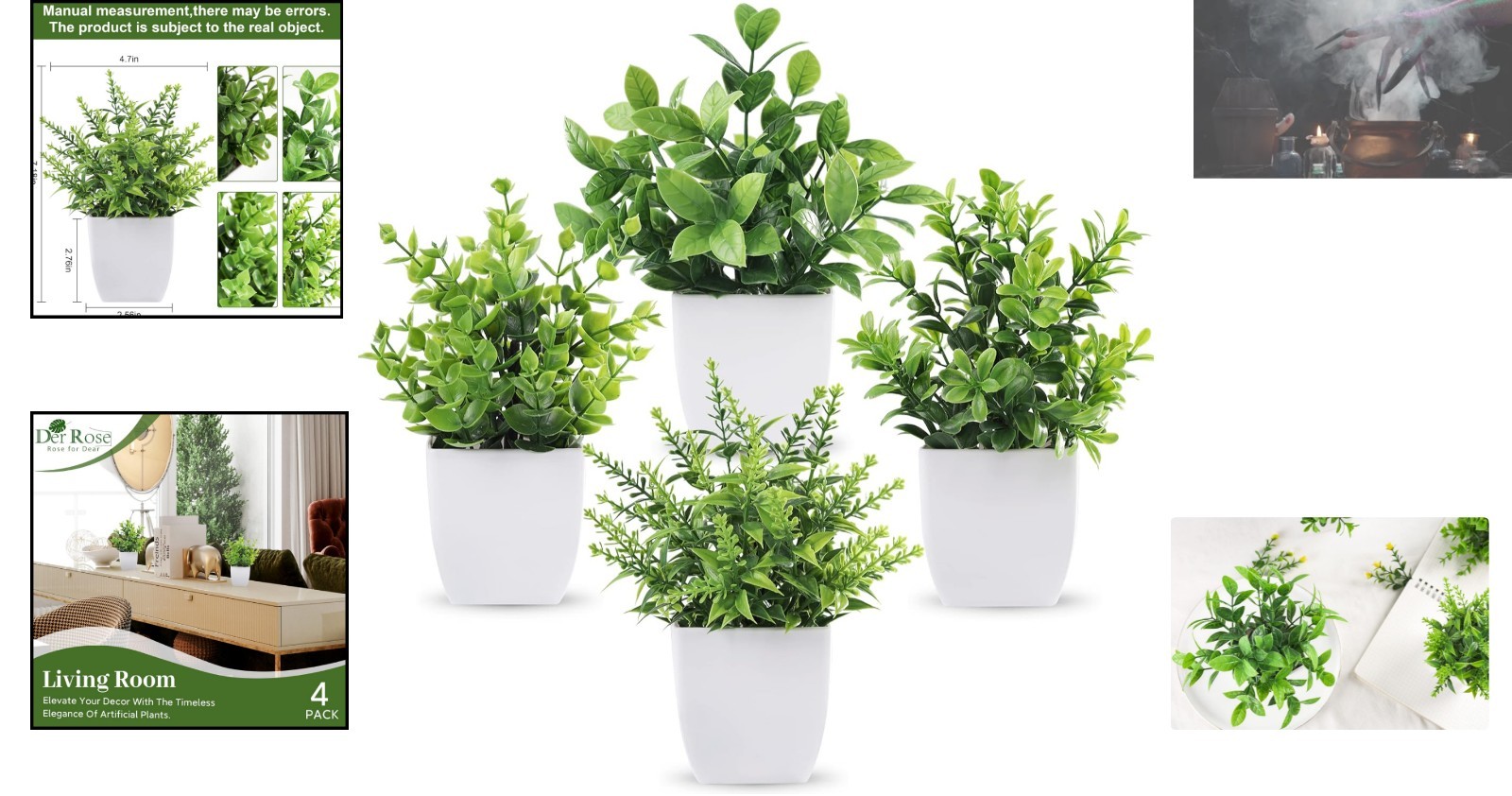 Stylish Mini Artificial Greenery Set – Perfect for Home and Office Aesthetics