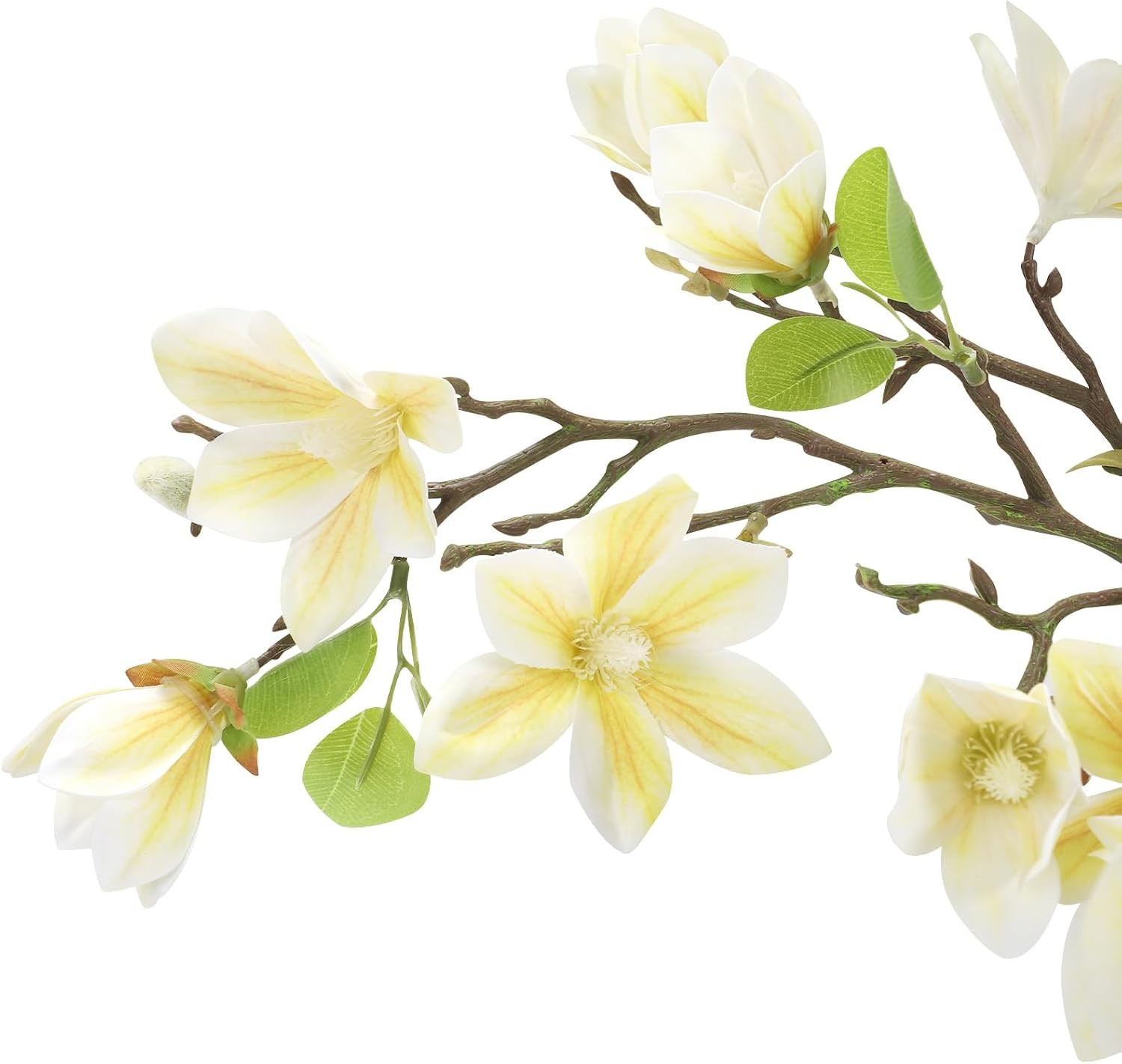 Faux Magnolia Tree 47.2″ with White Blooms, Indoor/Outdoor Farmhouse Decor