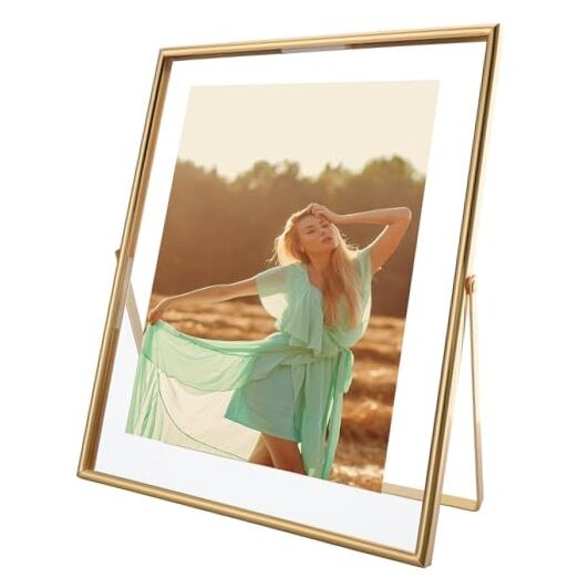 Gold Floating Frame (8×10 inches, Vertical), For Picture 7×9, 8″×10″ Gold(U)