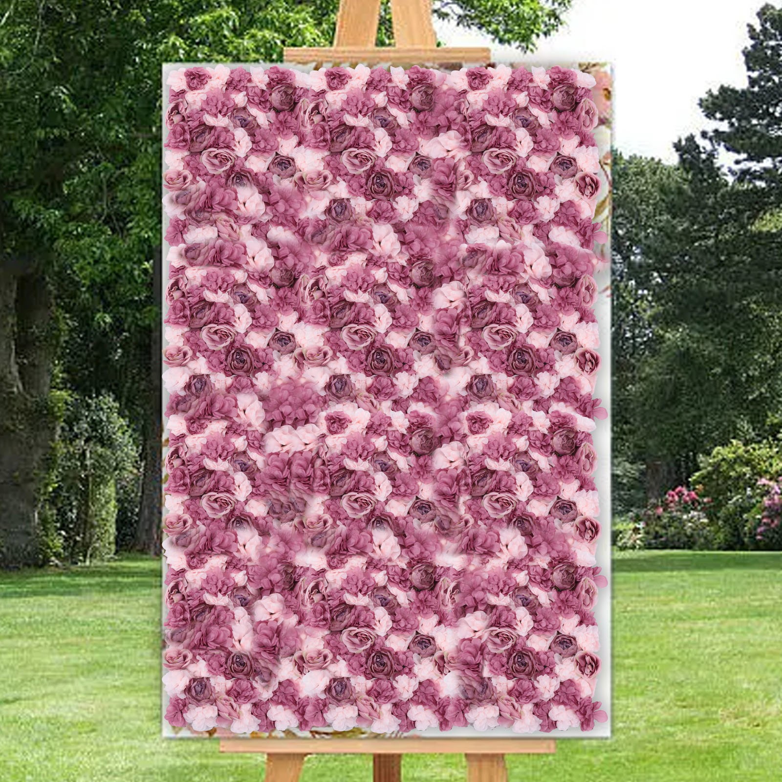 6Pcs Elegant Artificial Fake Rose Silk Pink+ Mauve Flower Indoor Warm Decor Gift