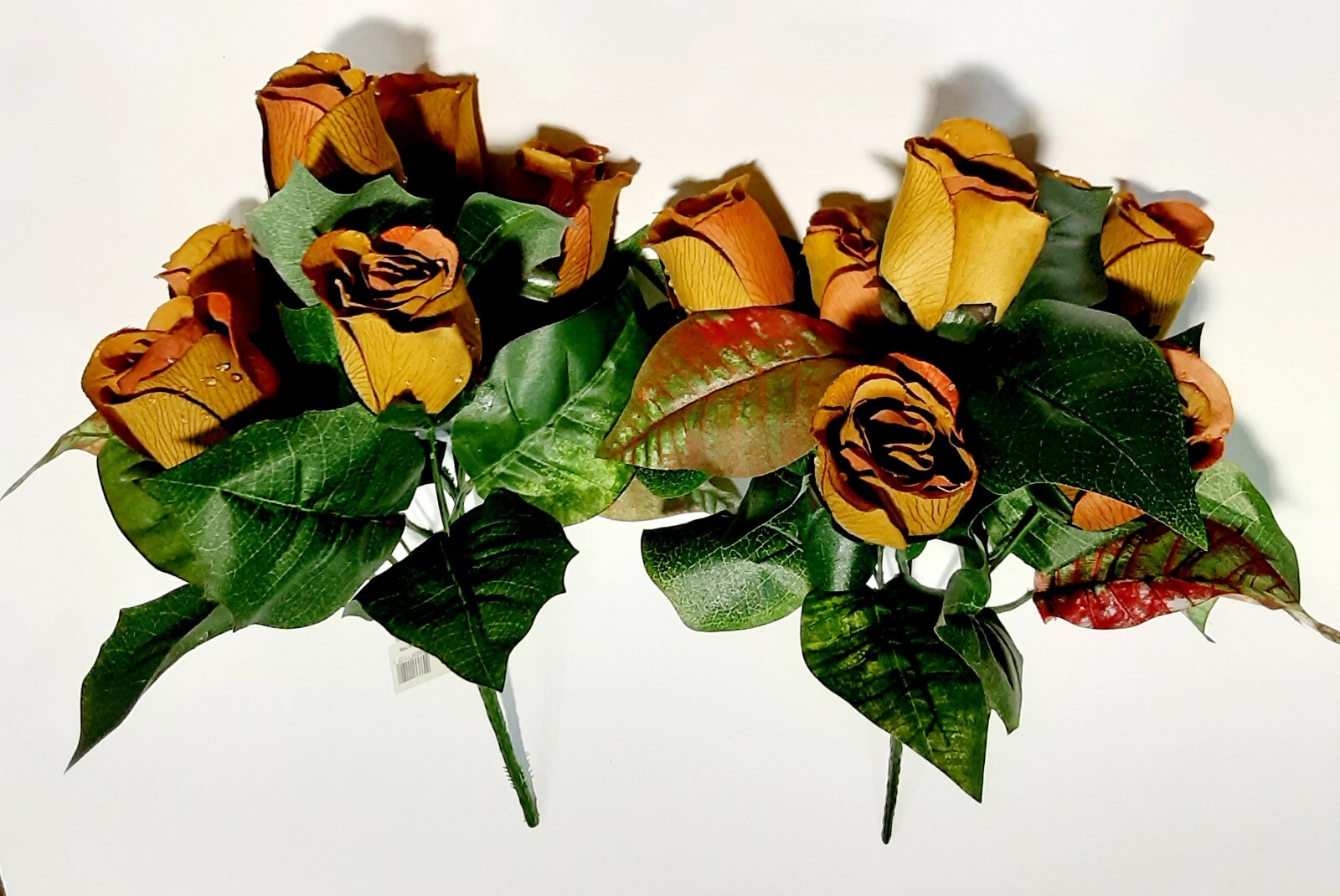 2-13″ Victorian Roses Bushes Microfiber Silk Flower Home General Decor BP2175