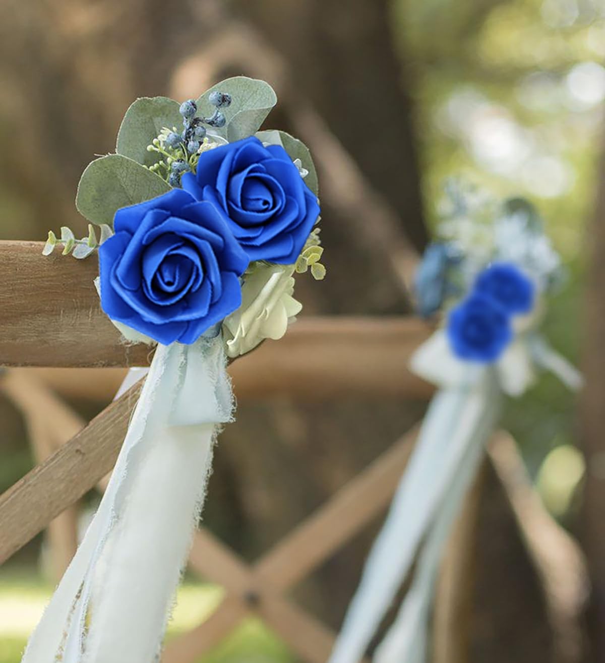 Cabezas rosas artificiales, azul rey, rosas artificiales espuma manualidades.