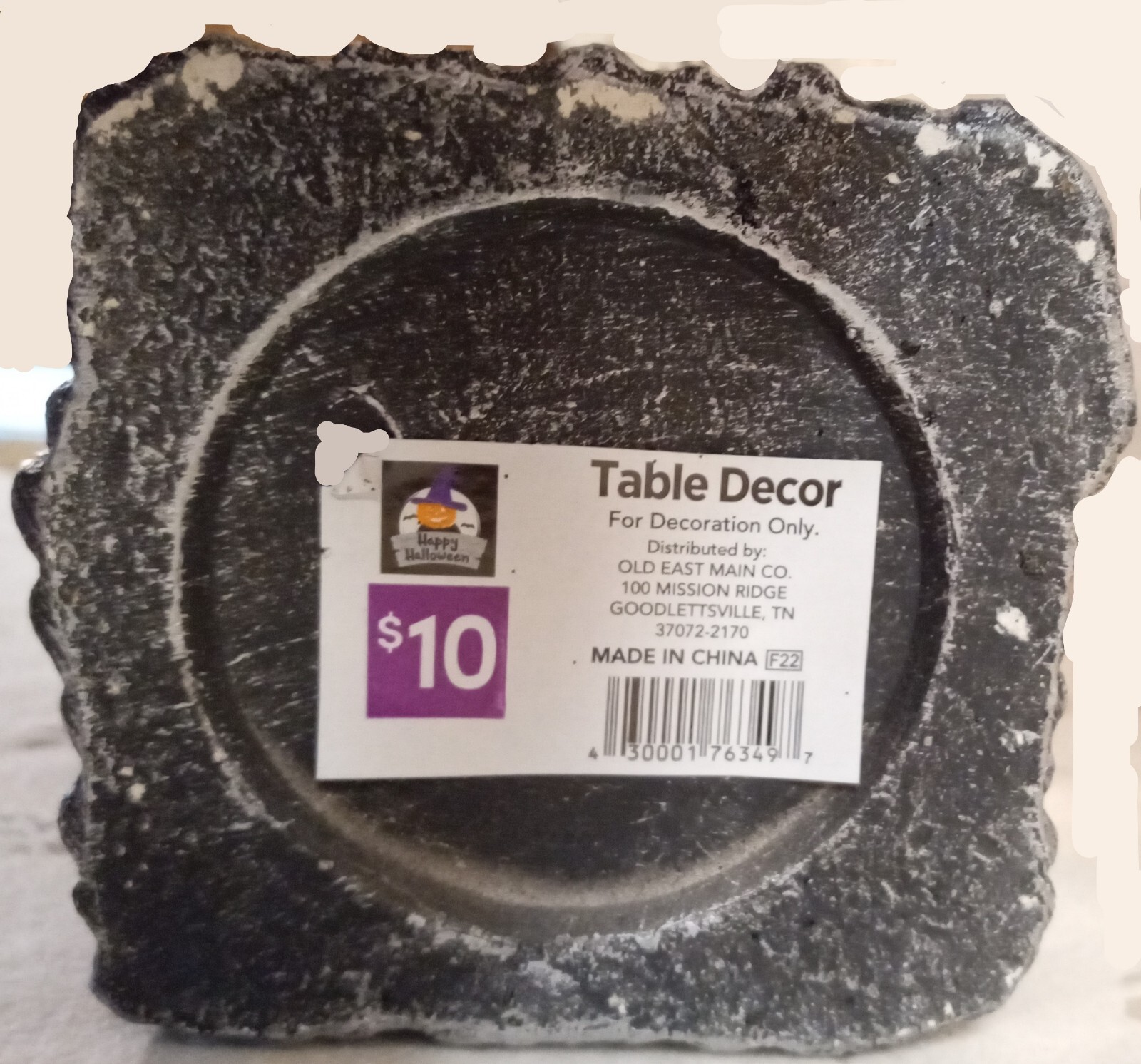 NWT Halloween Floral Arrangement-Blk Glitter Crow in Blk Glitter Tree – 16″T