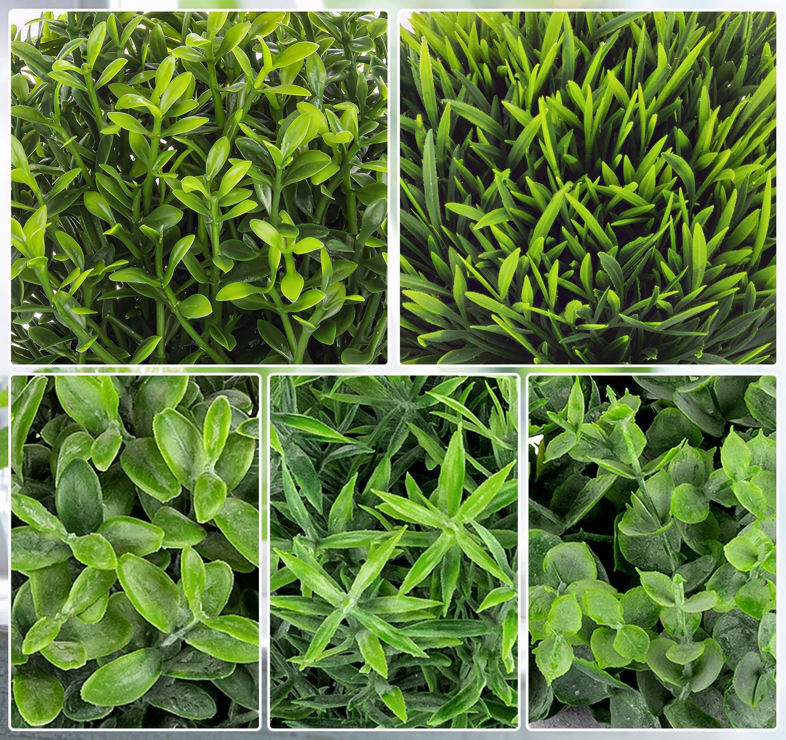Fake Plants,5 PCS Small Artificial Greenery Eucalyptus Plant Indoor in Pots