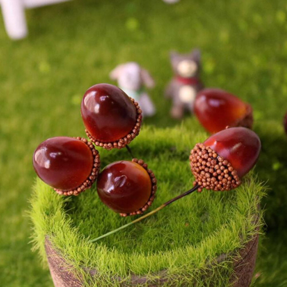 50Pcs Reusable Artificial Decor Acorns Multi Color for Christmas Baby Shower