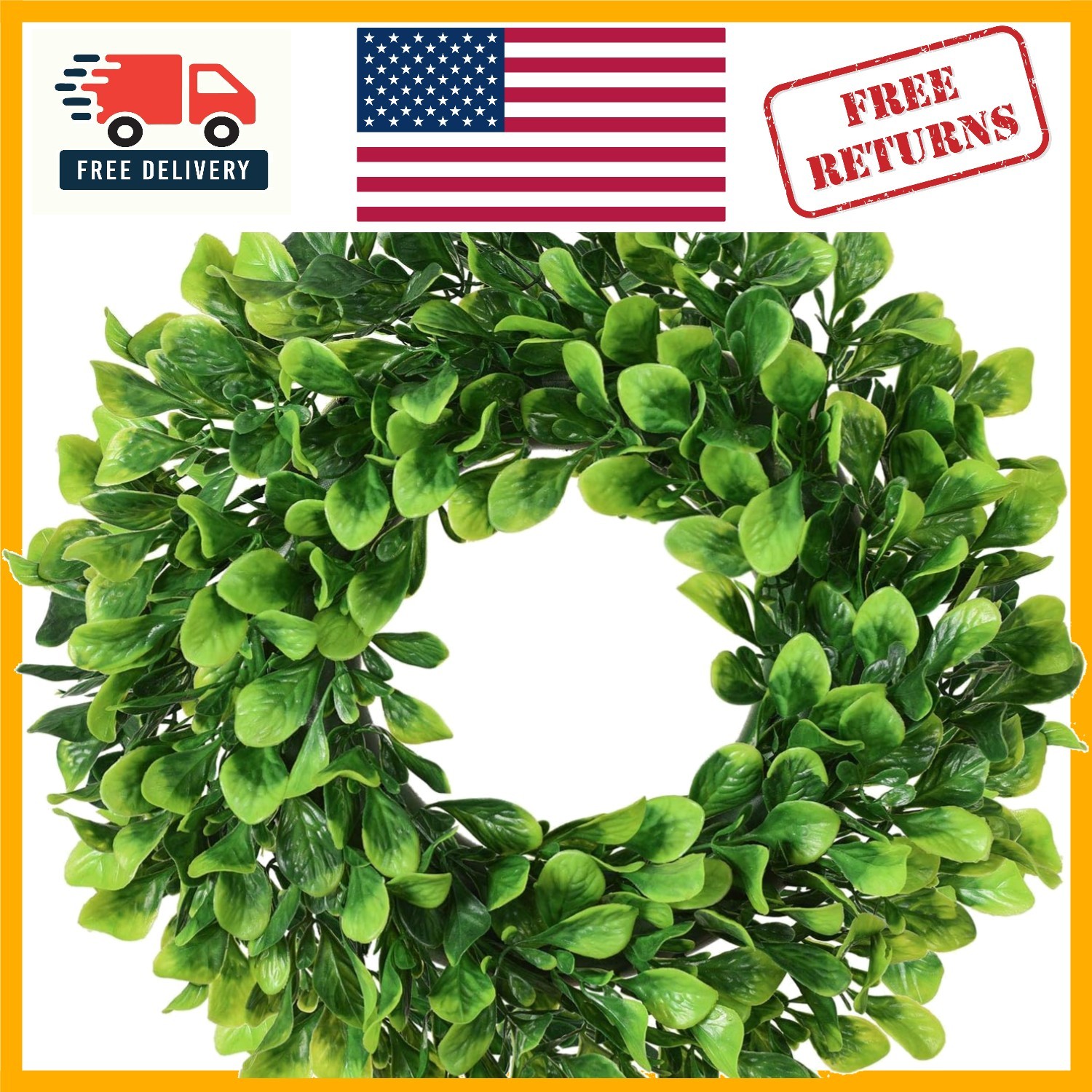 Luxury 10″ Artificial Boxwood Wreath – Perfect for Every Occasion and Season