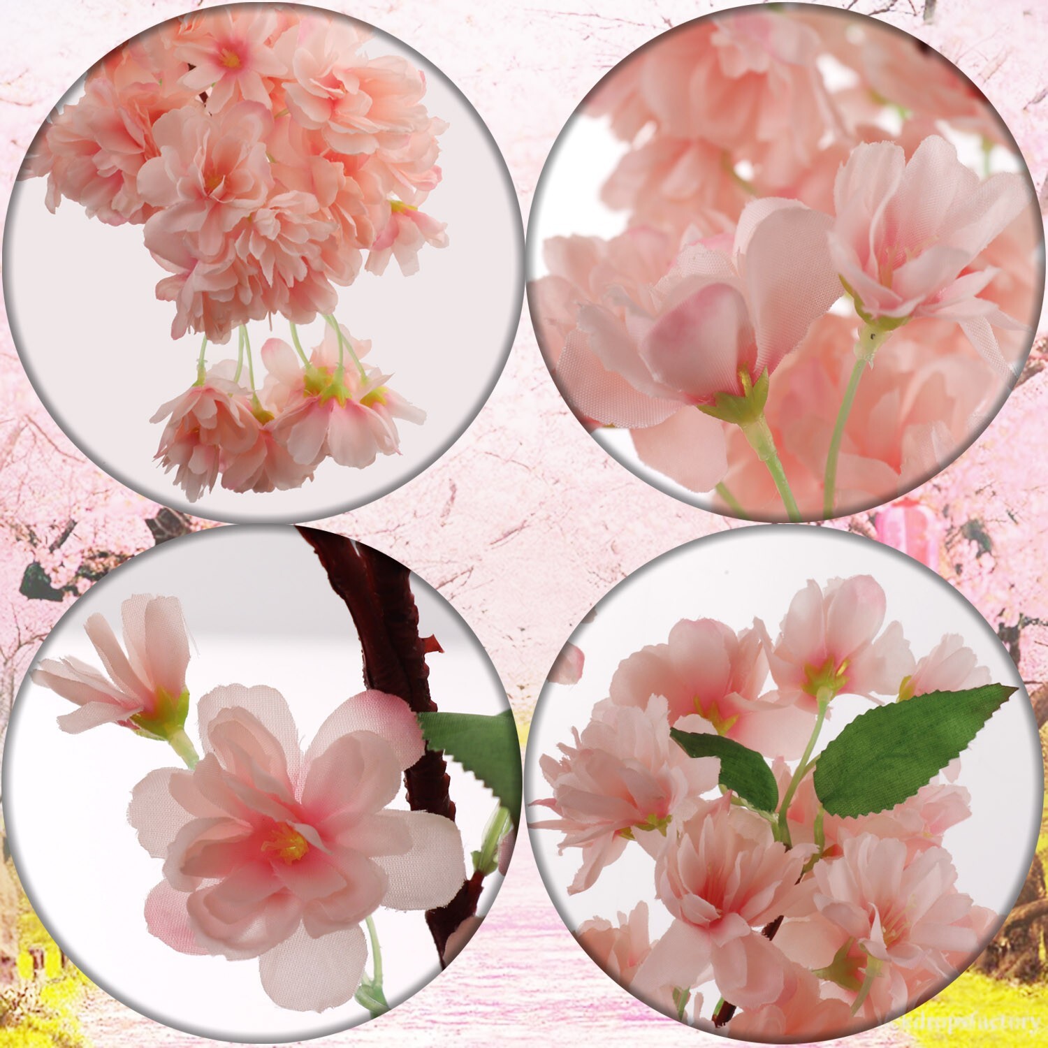 3 Light Pink Cherry Blossom Sprays: 30″ – Spring Events, Weddings, D?cor