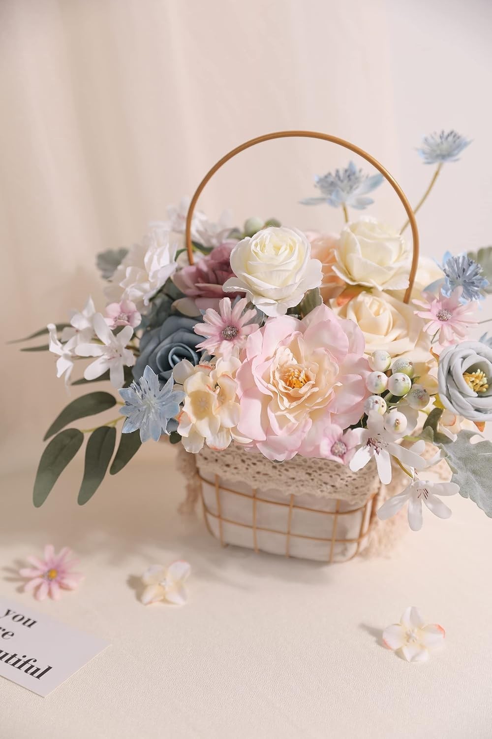 Artificial Flowers Combo Box Set Faux Flowers Bulk Flower Leaf with Stems Arr…