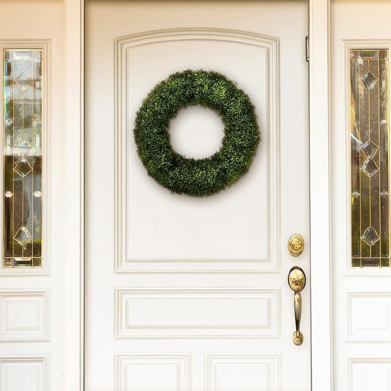 All-Season Wreath & Tote Set UV Resistant Artificial Greenery Home Decor New