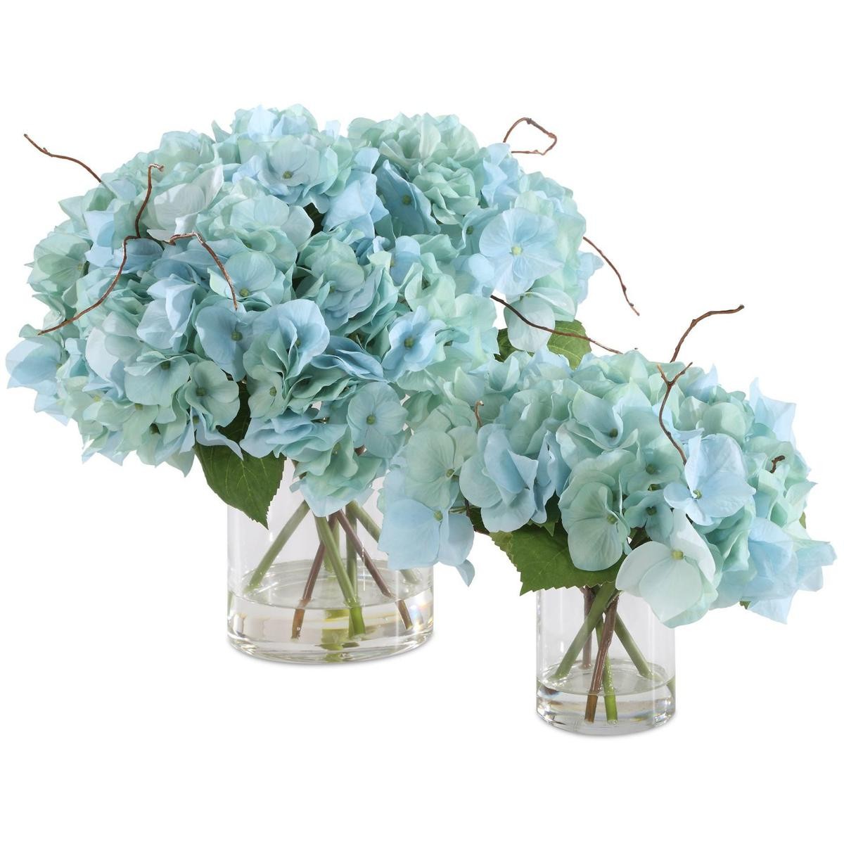 Uttermost 60249 Tranquil Blue Blooms Blooms in Vases, Set of 2