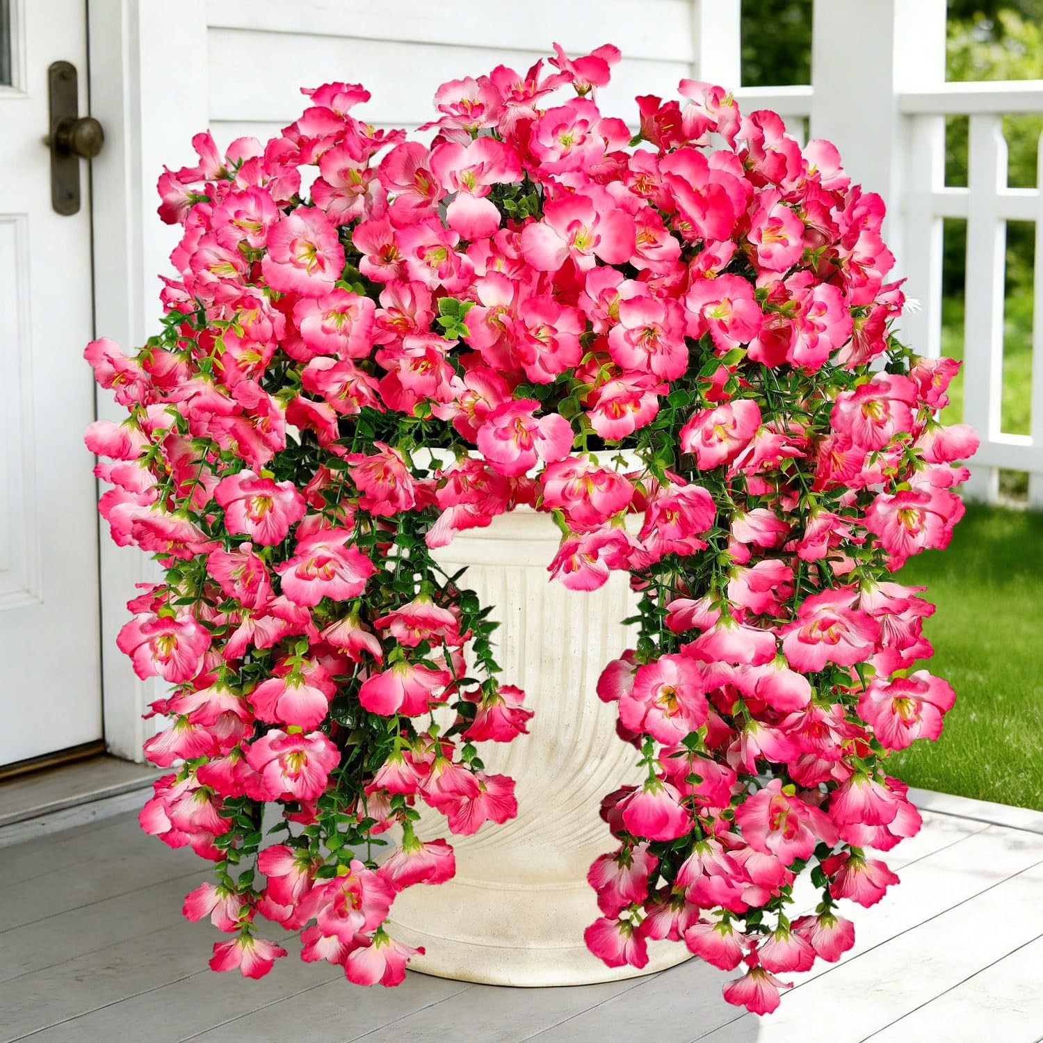 Artificial Hanging Flowers for Outdoors Decor, Fake Silk Hibiscus Long Traili…