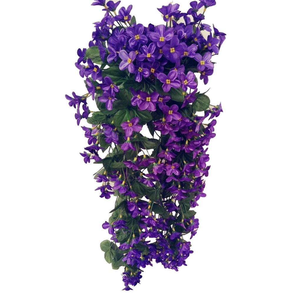 4petals Artificial Flower Hanging Flowers Violet Simulation Vine Wedding Home…