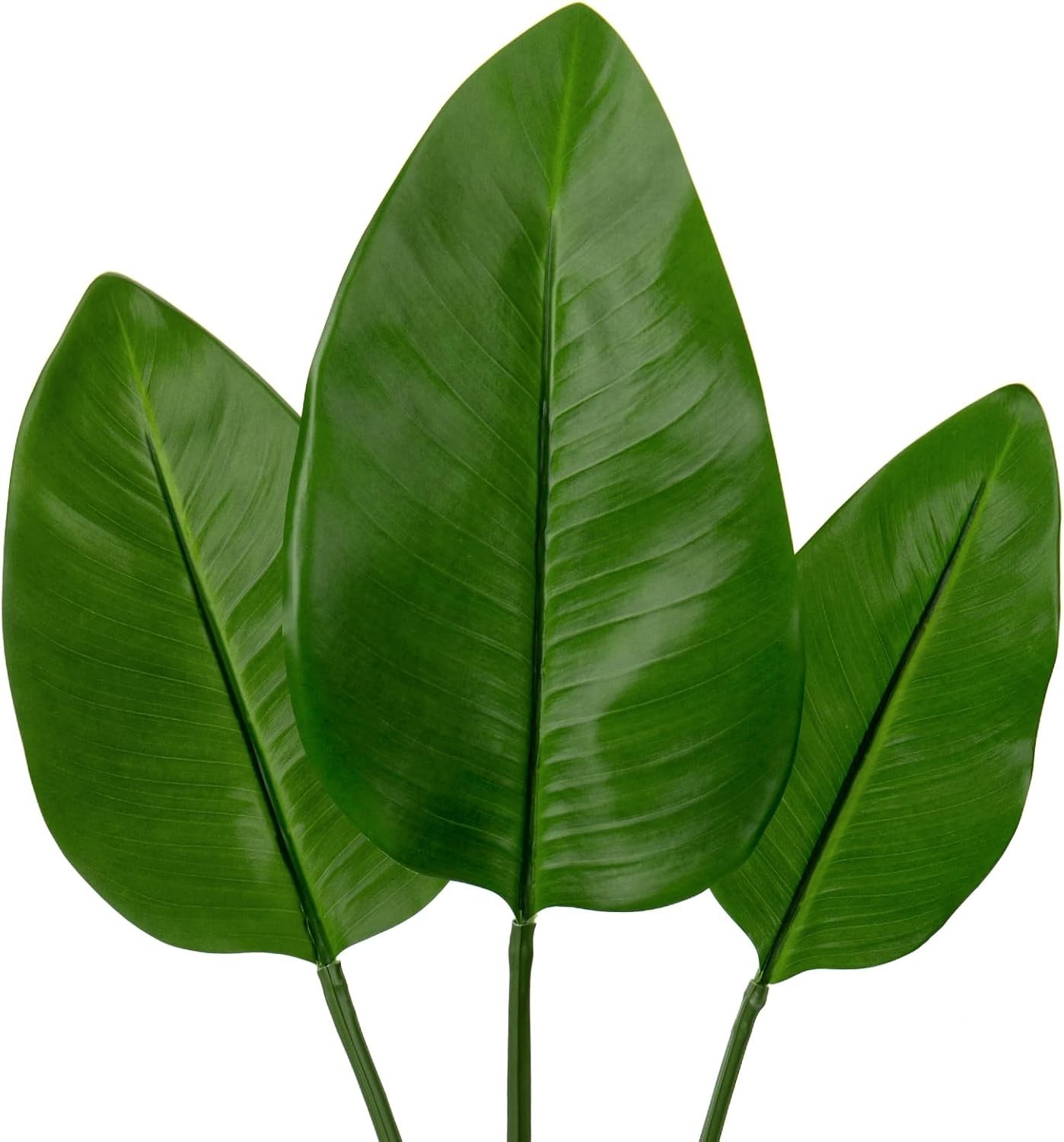 3 Pack Artificial Bird of Paradise Leaves with Long Stem for Vase – Fake Trop…
