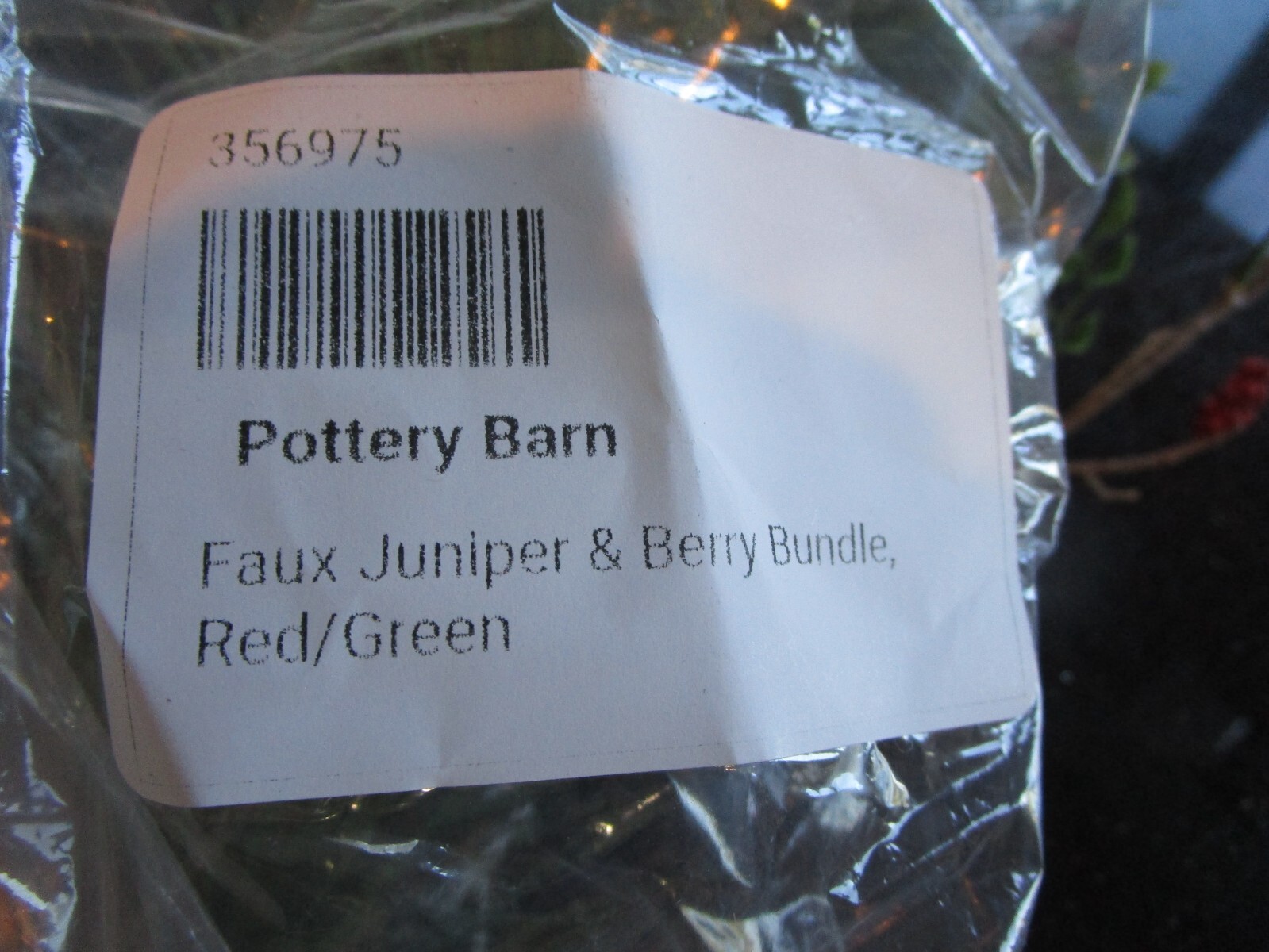 Pottery Barn Faux Juniper & Berry Bundle Christmas New