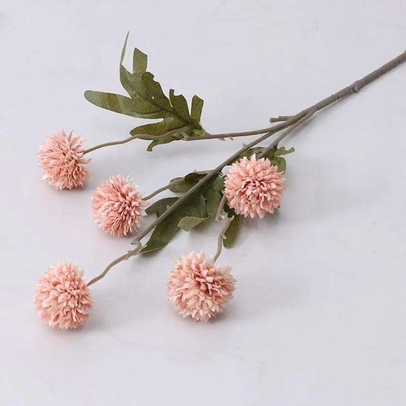 1PC Orange Artificial Chrysanthemum Flower Stem Mini Home Table Wedding Decor
