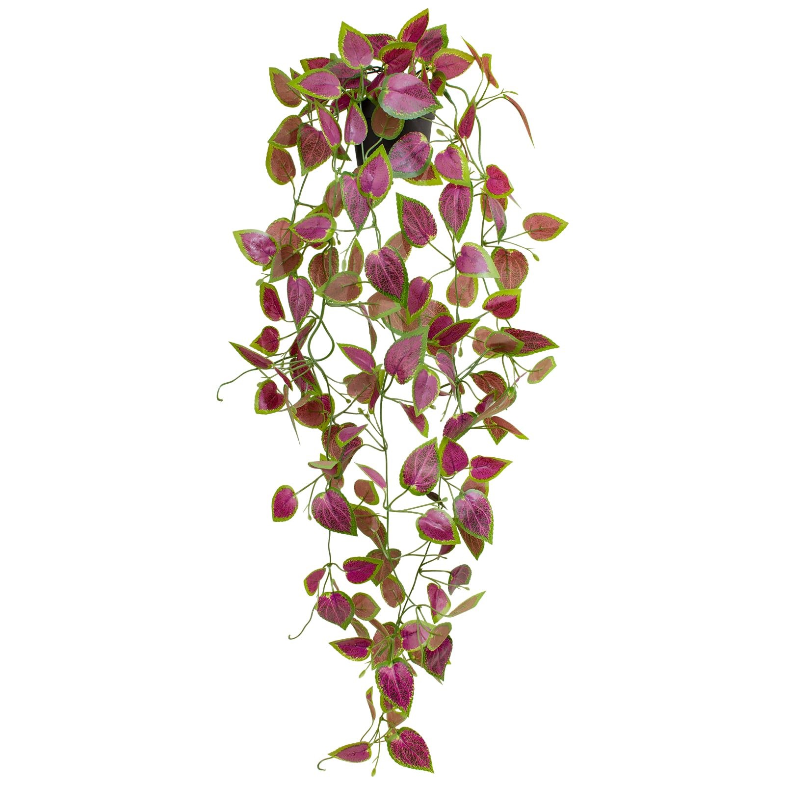 Artificial Hanging Potted Plants, Small Fake Purple Potted Plant Faux Ivy Vin…